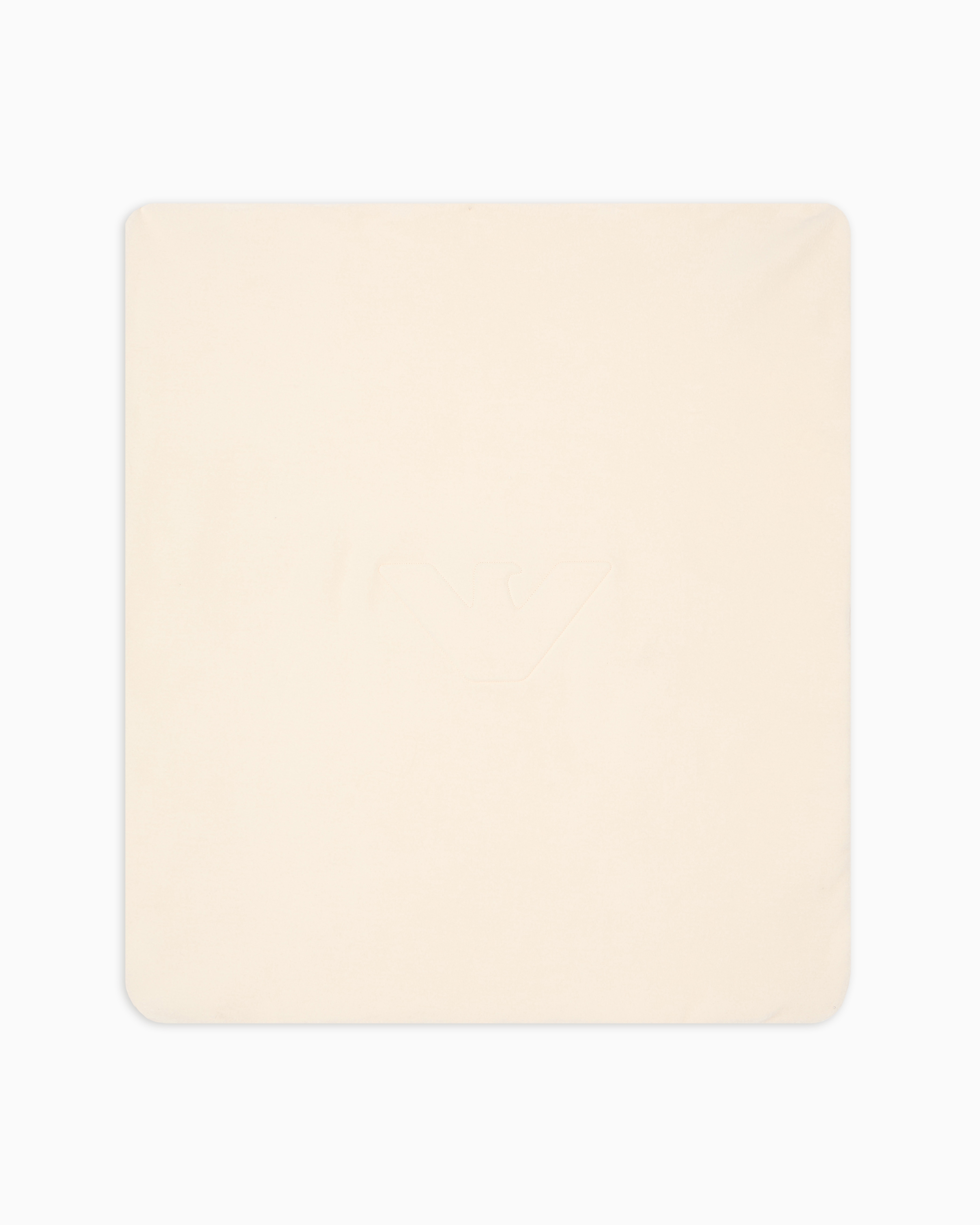 Emporio Armani - Funny winter soft bear fabric double-sided blanket, Unisex Junior, Beige, Size: TU
