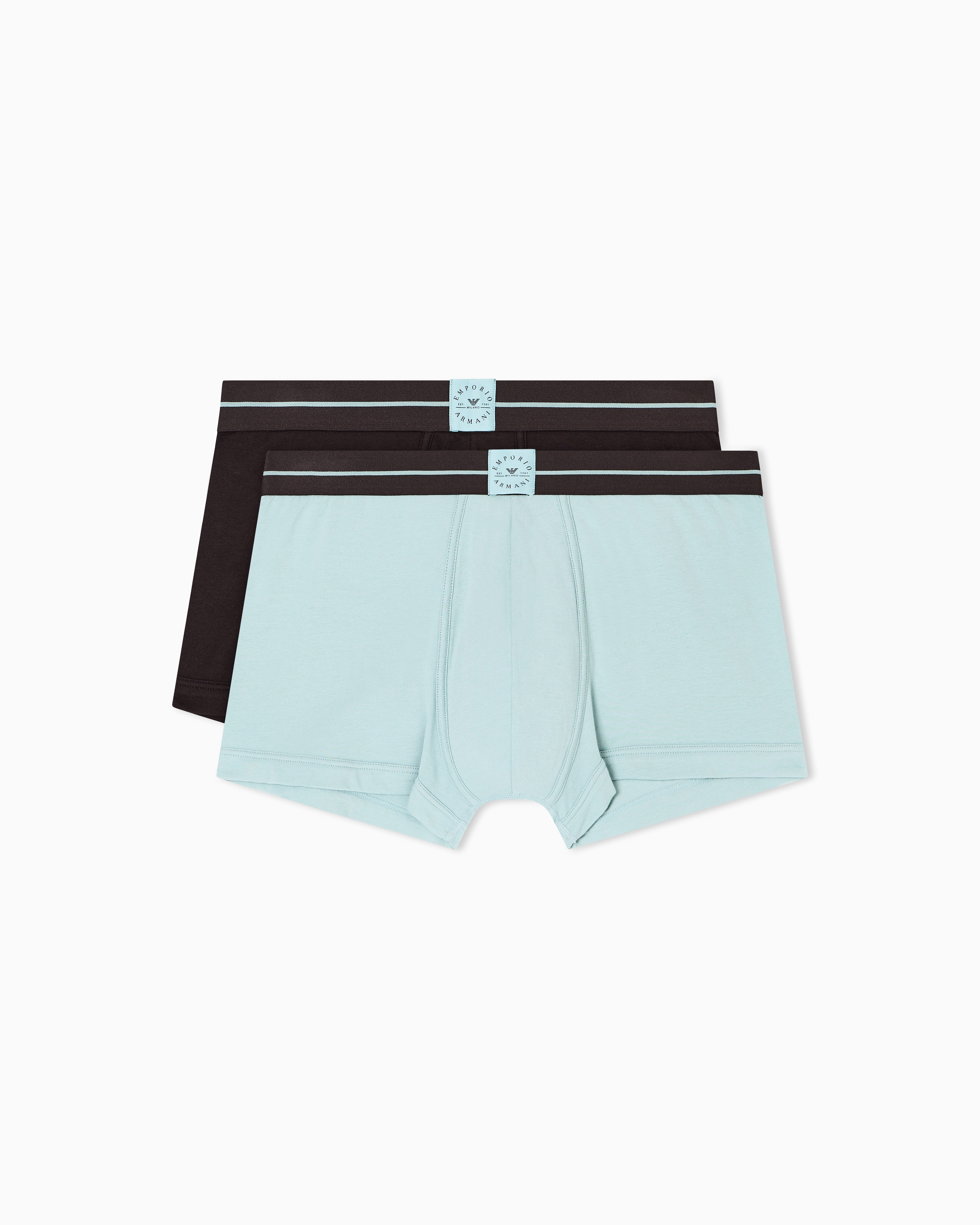 Two-pack of ASV logo label organic jersey boxer briefs