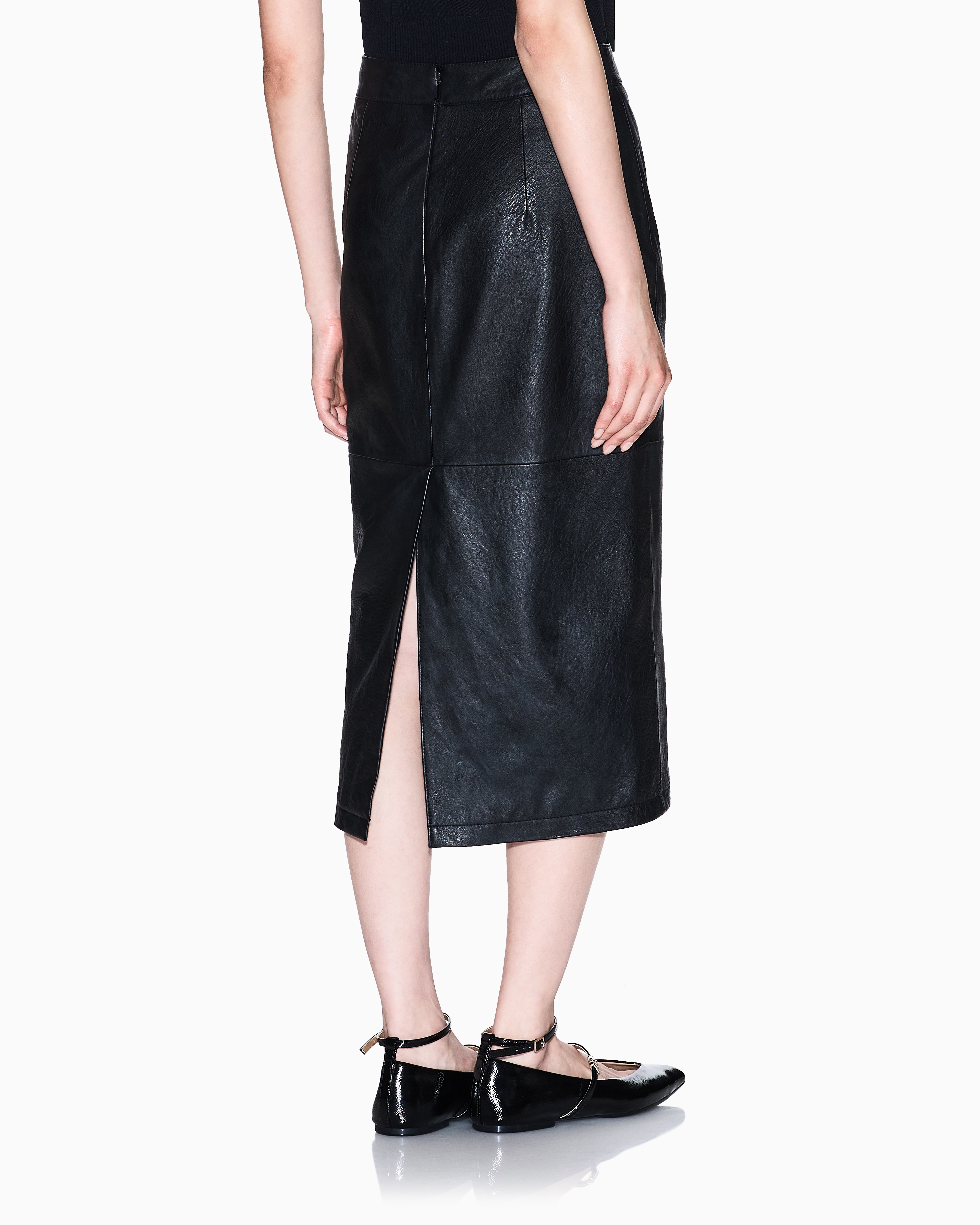 Armani Exchange Leather Skirts In Blue