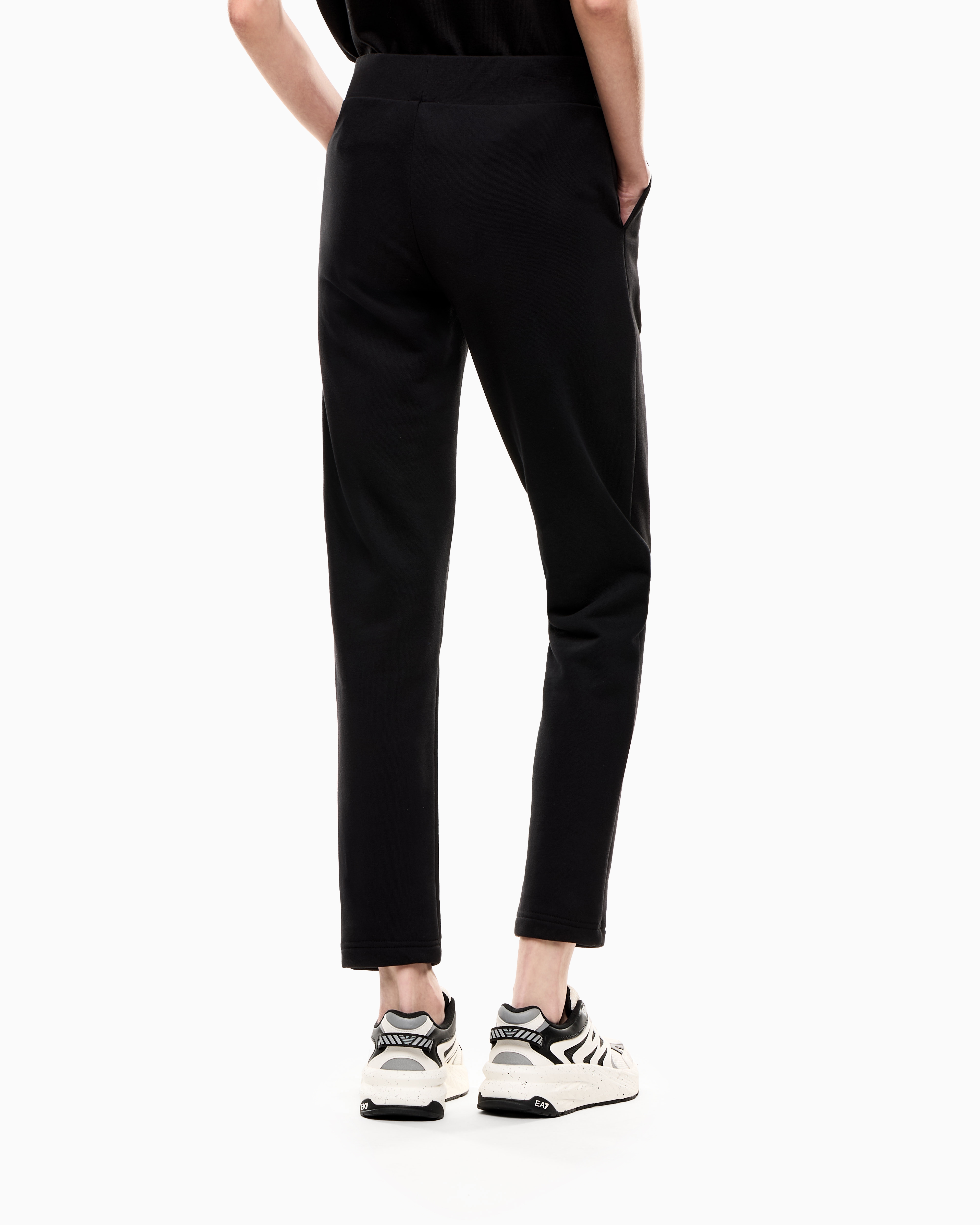 Ea7 Pantalon Logo Series En Coton Mélangé