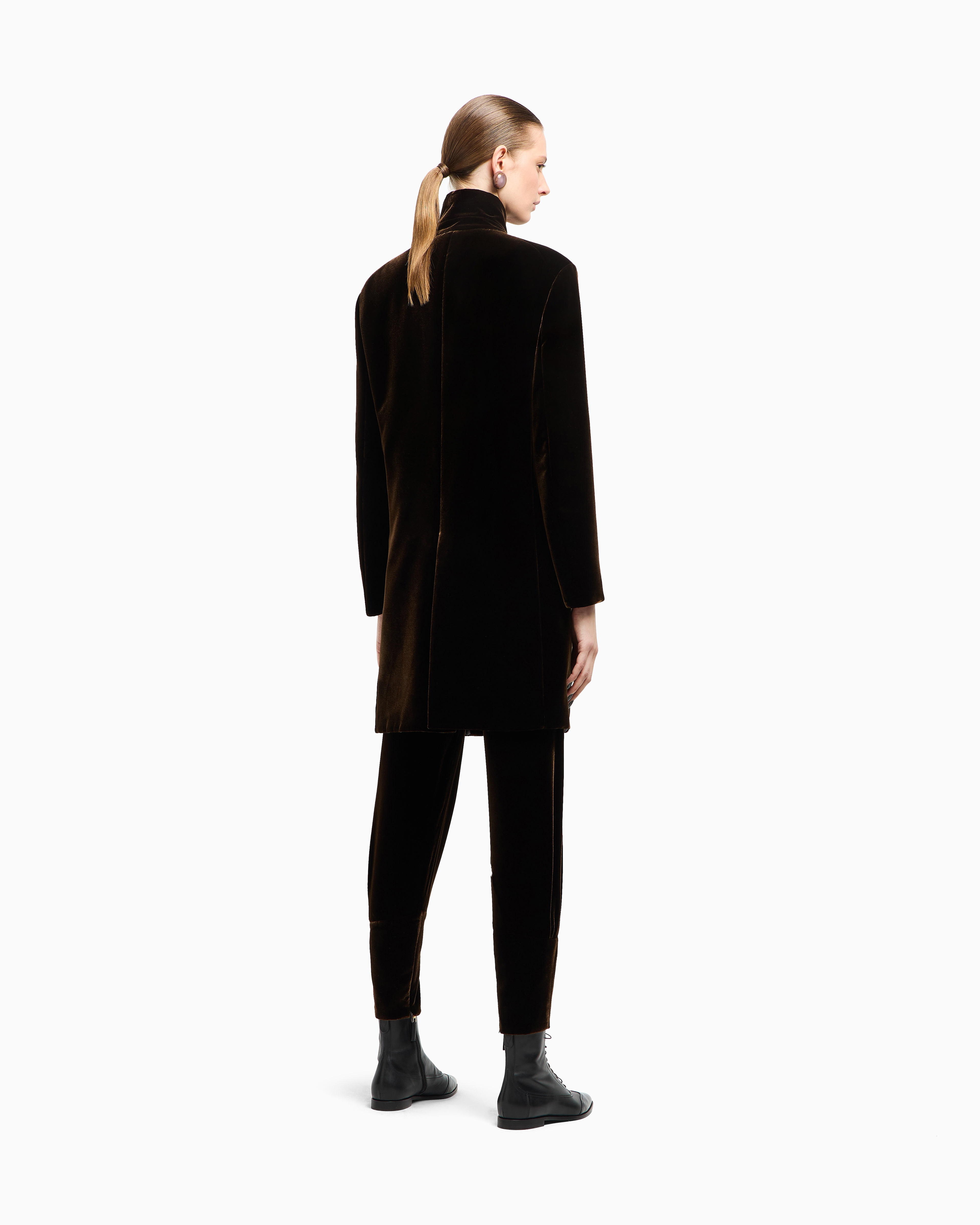 Giorgio Armani ダブルブレストコート ブラック カシミア undefined