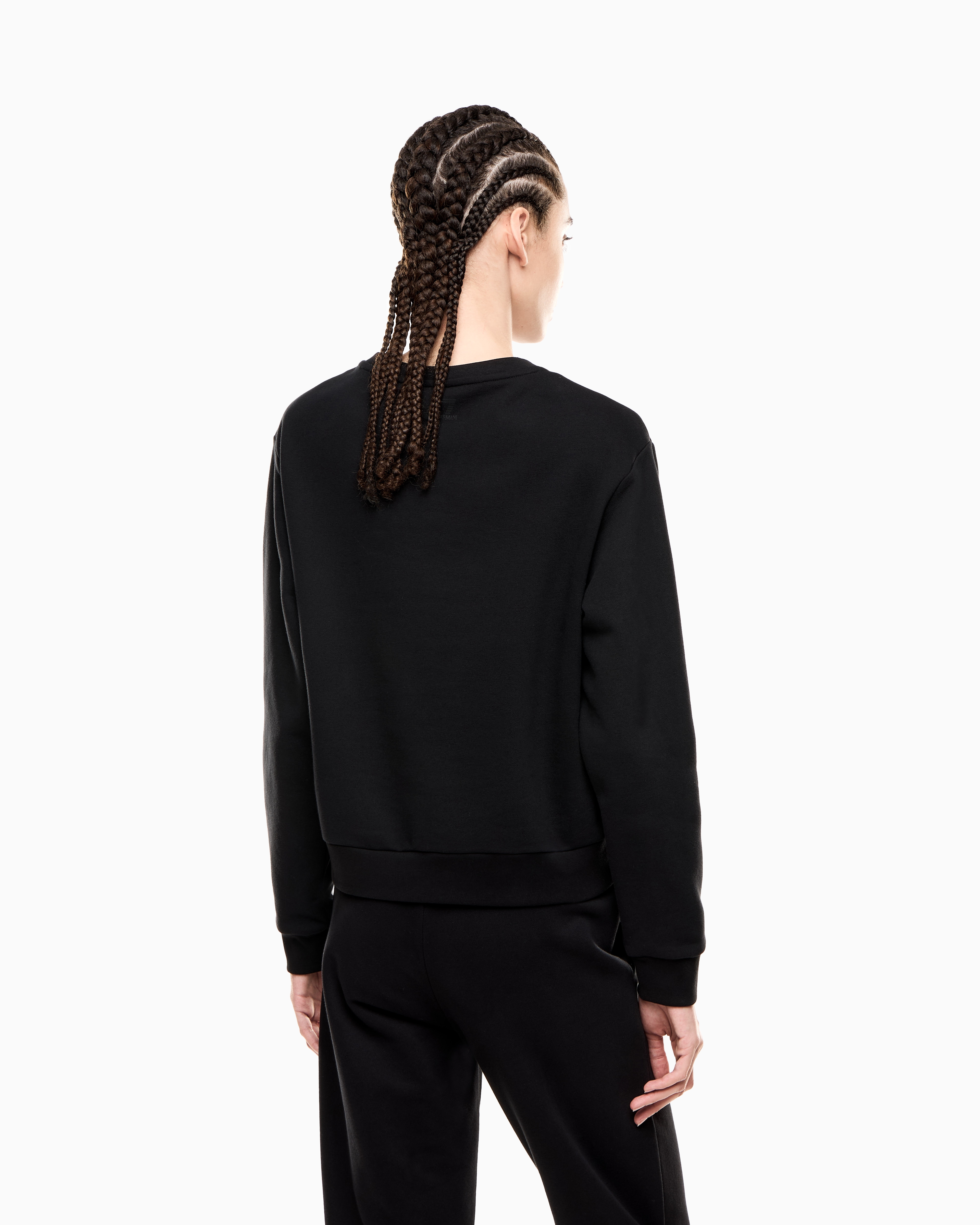 Emporio Armani◆スウェットシャツ モダール混紡 ロゴプリント ASV フード付きスウェットシャツ ダブルジャージー 3色