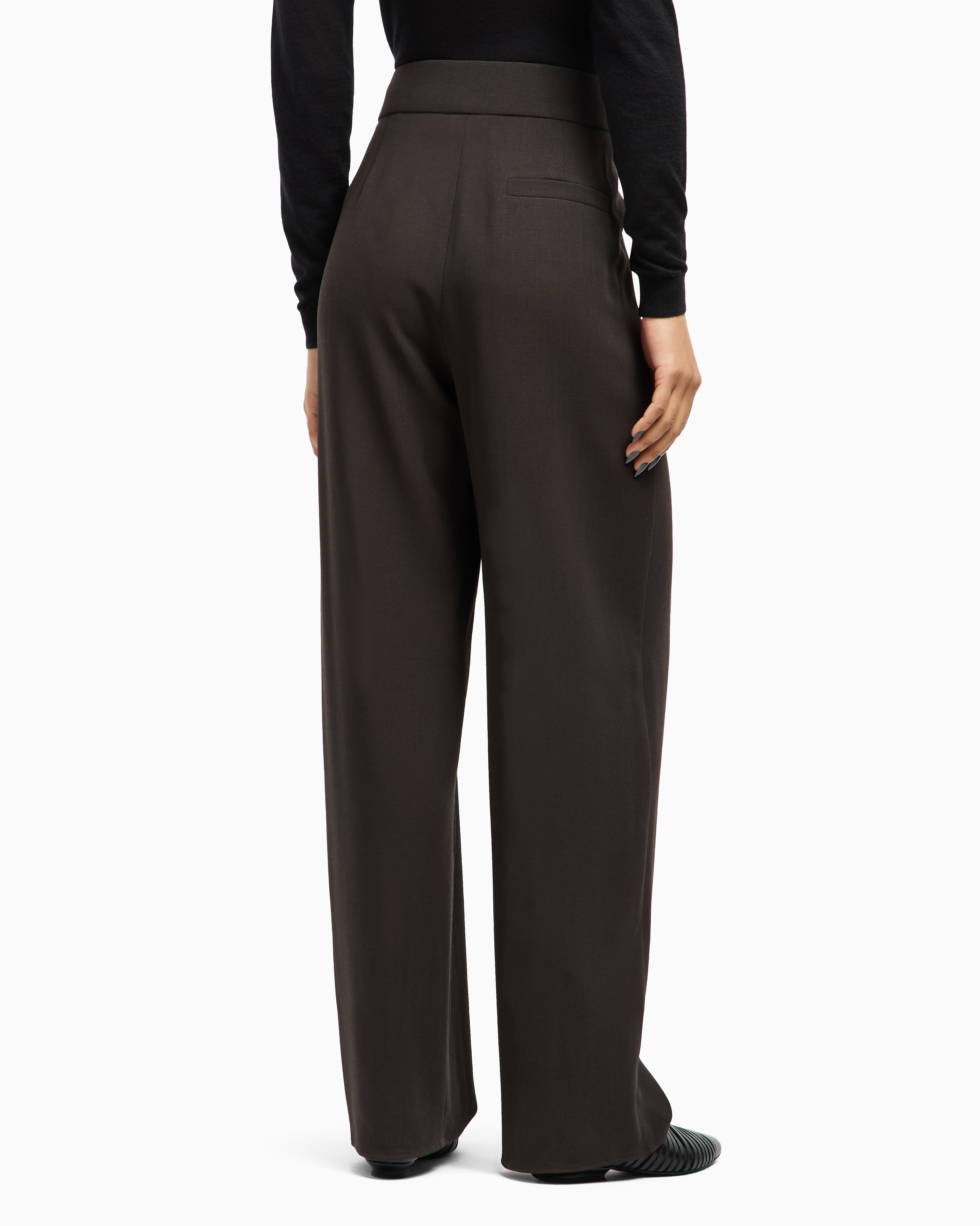 Giorgio Armani Formal Trousers In Brown