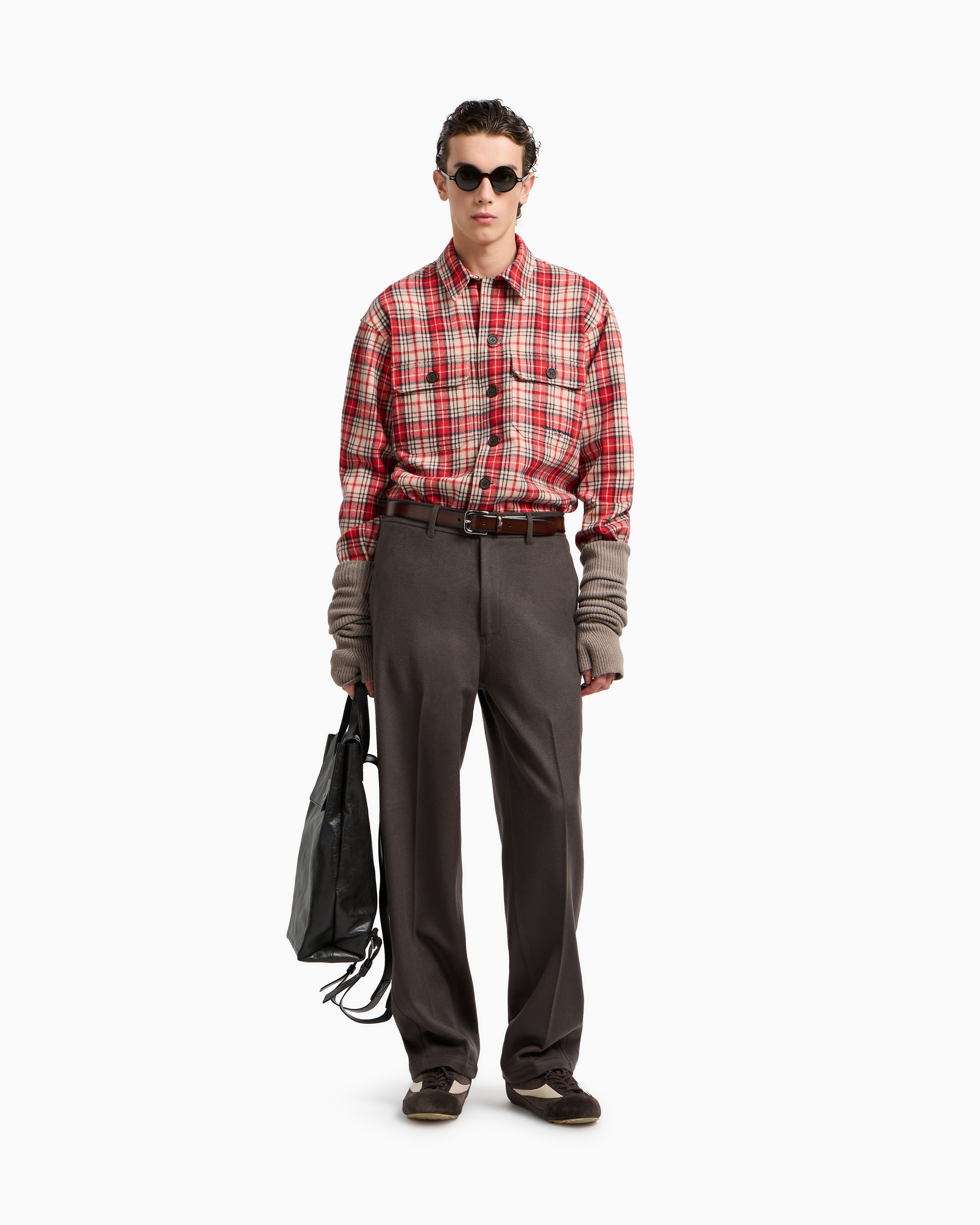 パンツ GIORGIO ARMANI FW25 TROUSER (GW001972 TE10814 U8091) Giorgio Armani Wide-leg pants | Men's Clothing | Vitkac