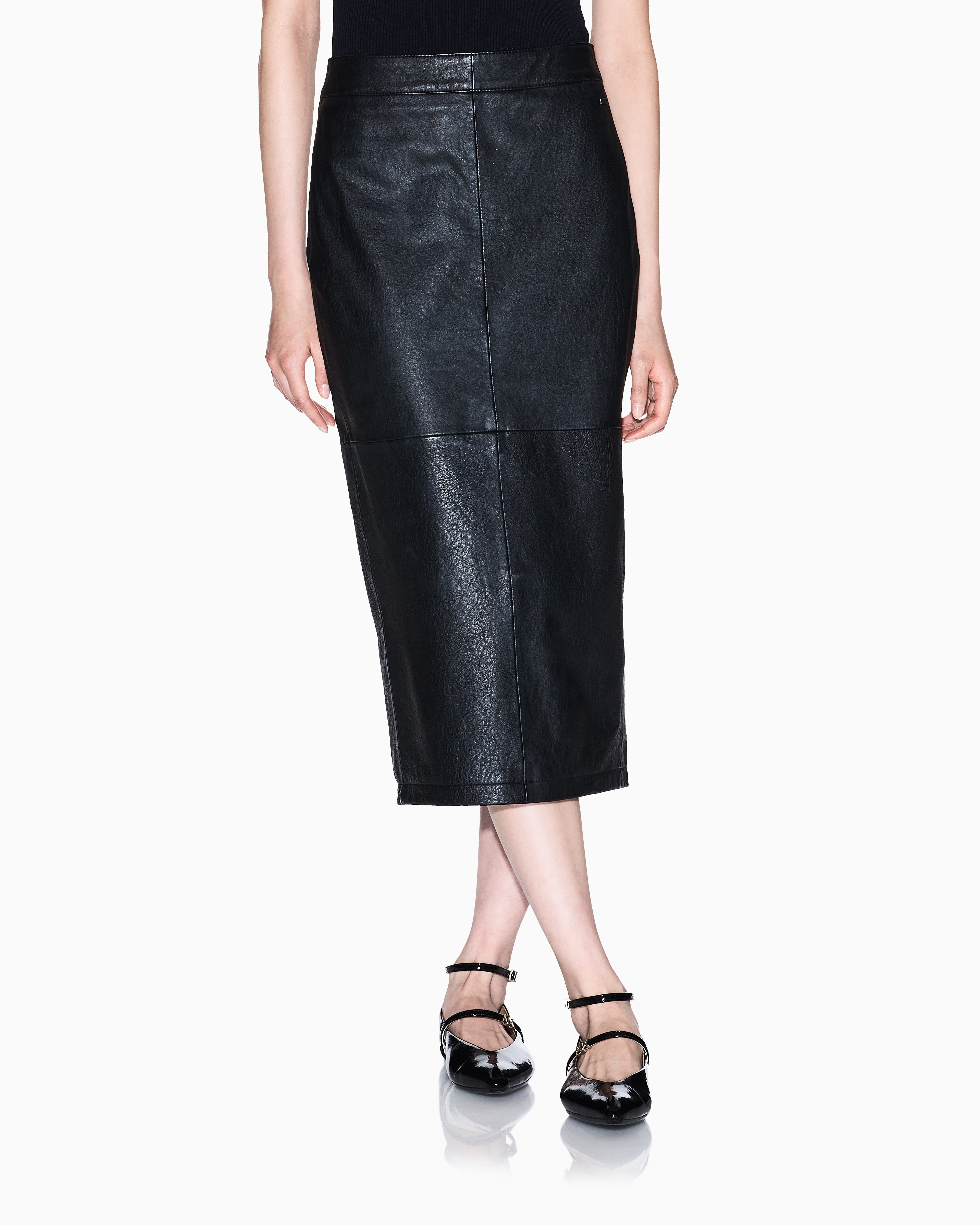 Armani Exchange Leather Skirts In Blue
