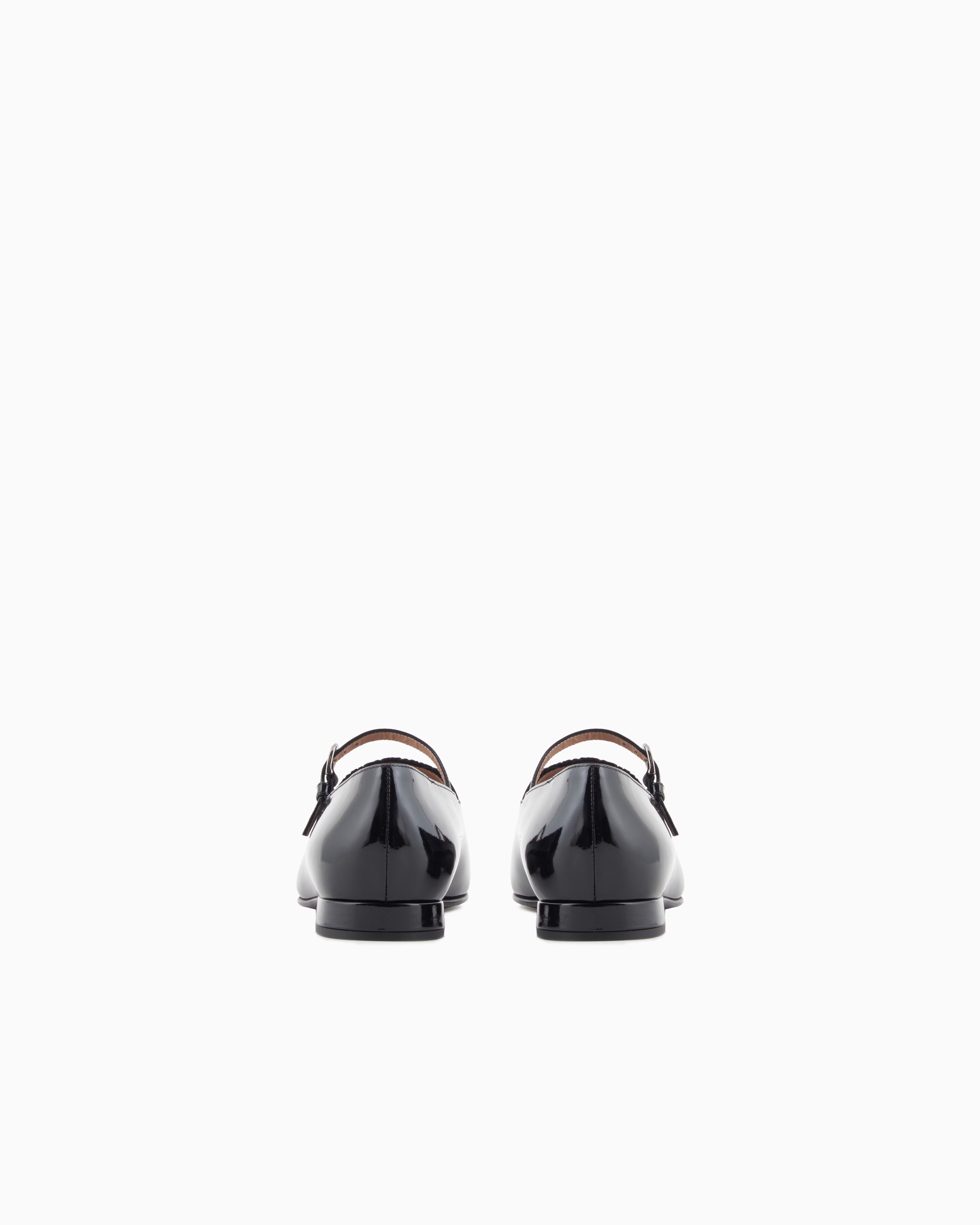 Emporio Armani - Patent leather Mary Jane ballerinas, Woman, Black, Size: