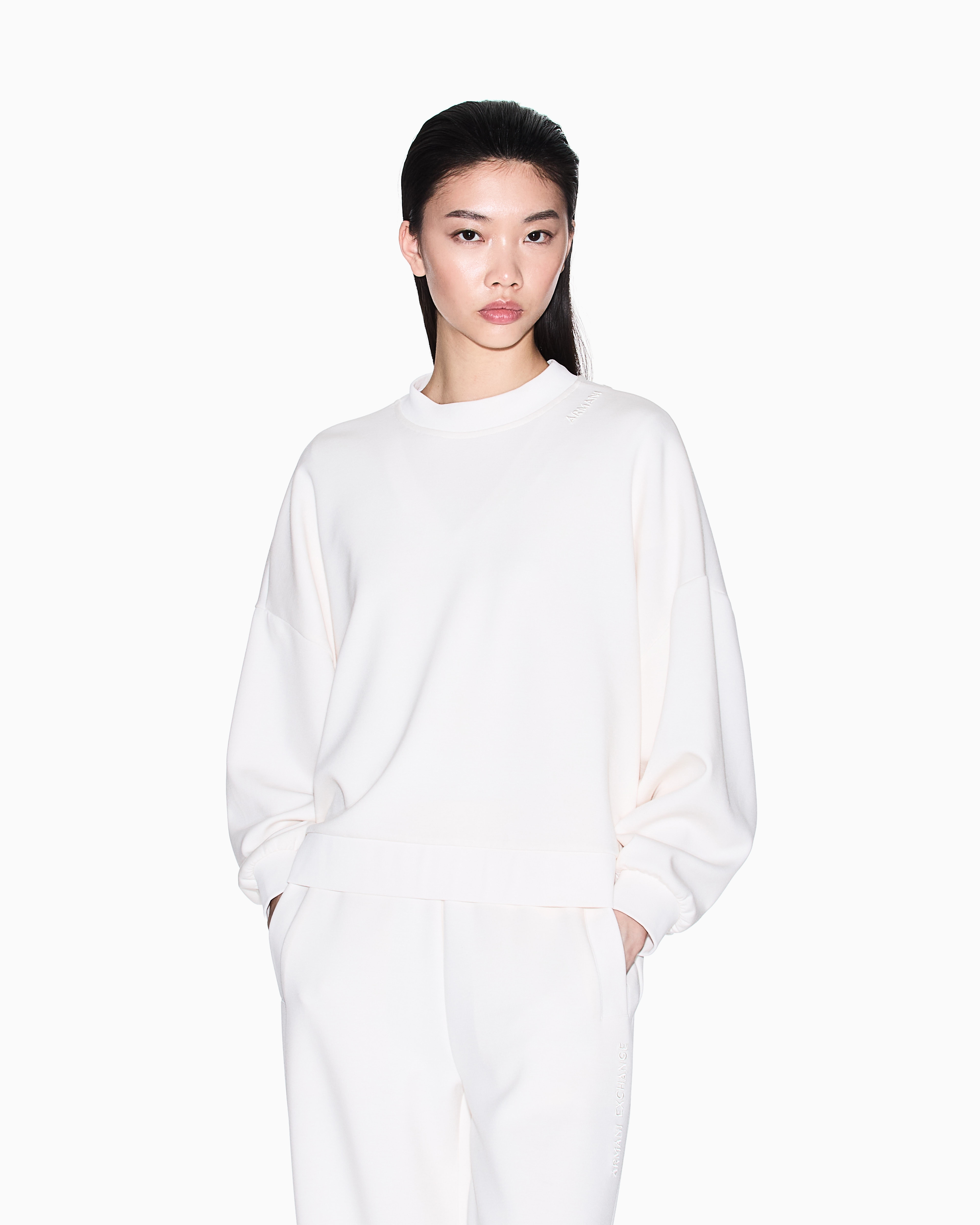 Armani Exchange Sweatshirts Without Hood In White