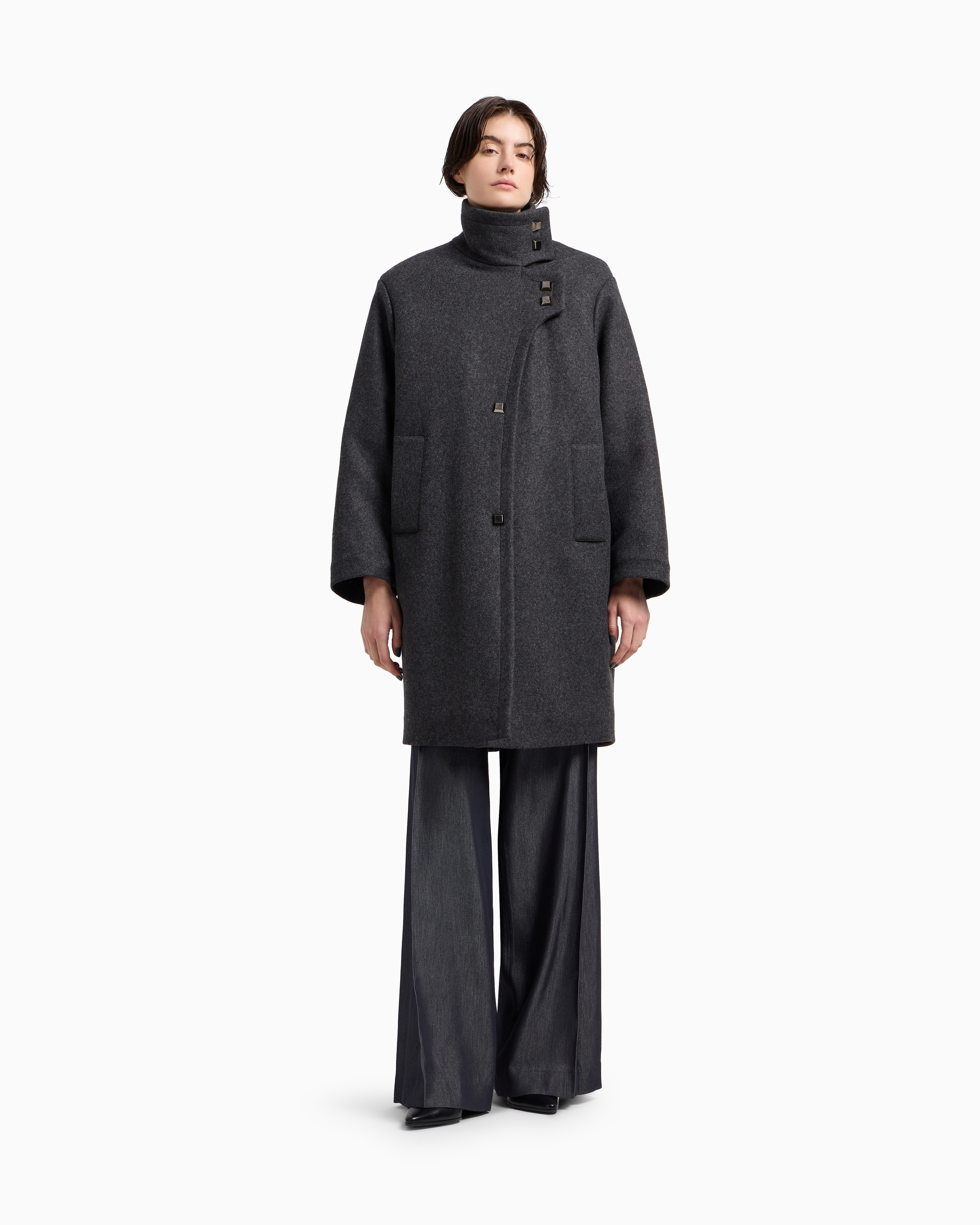 EMPORIO ARMANI ナイロントレンチコート 黒48 EMPORIO ARMANI ナイロントレンチコート 黒48