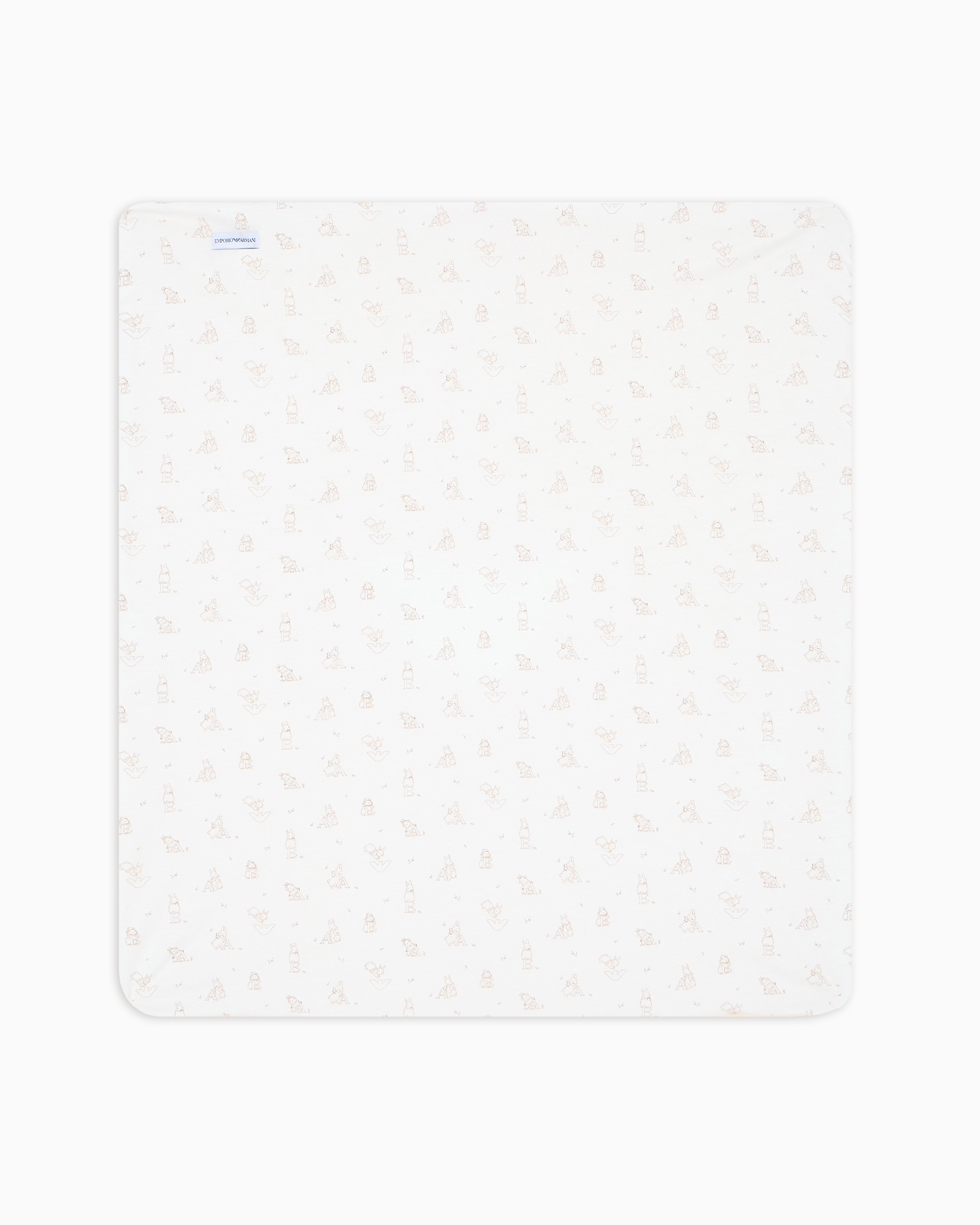 Emporio Armani Funny Winter Soft Bear Fabric Double-sided Blanket In Neutral