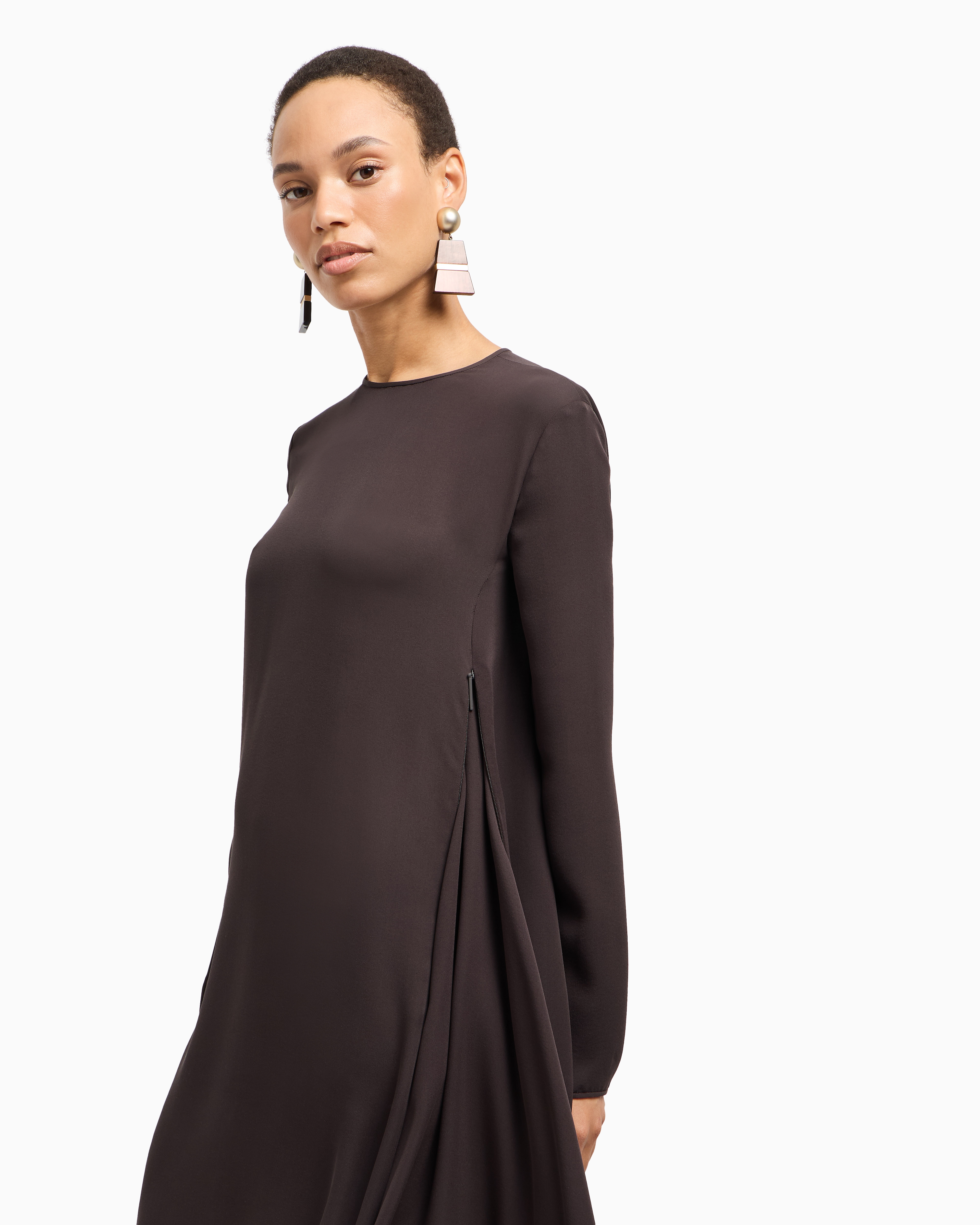 Giorgio Armani Short Dresses In Brown
