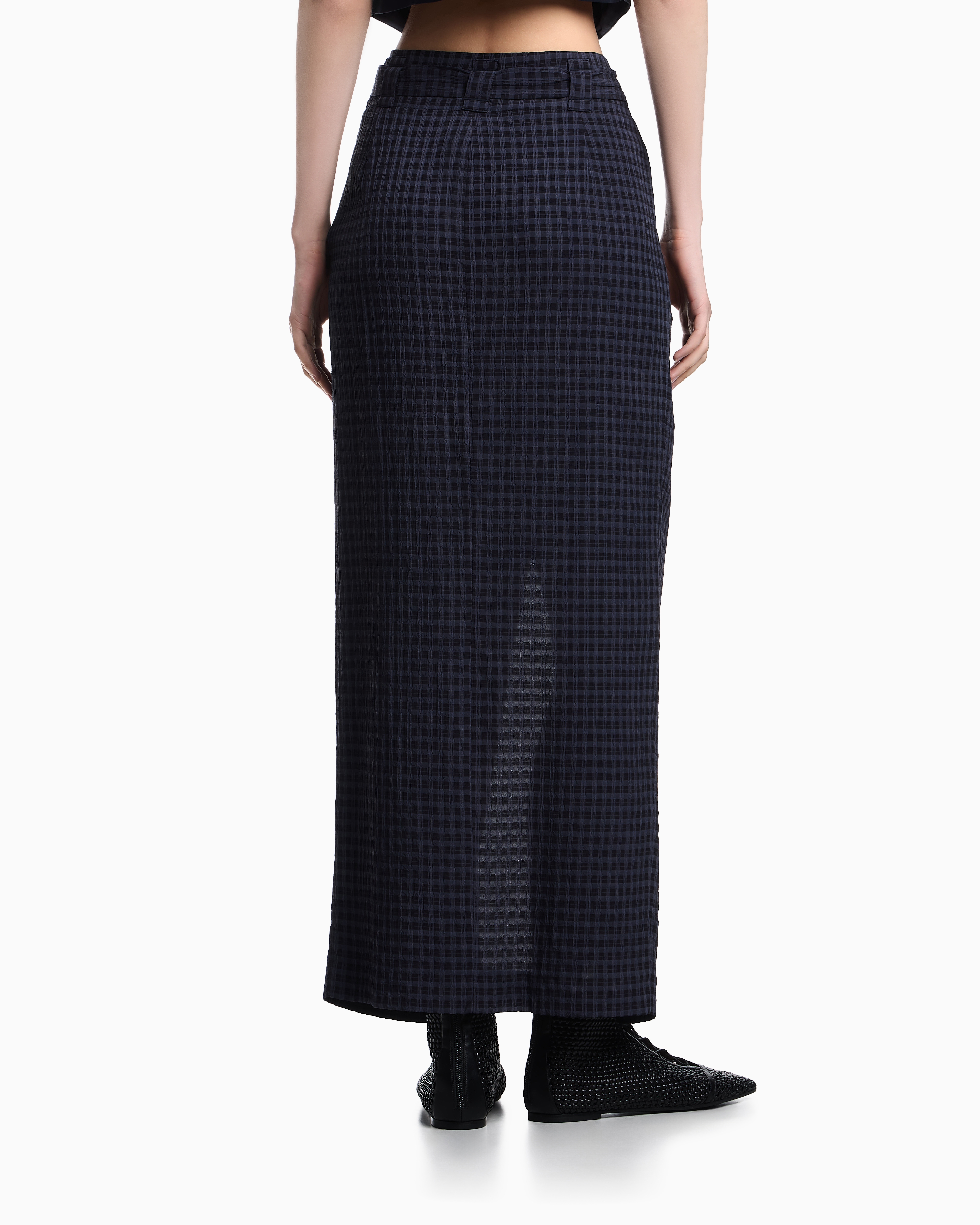 ロングスカート マイクロチェックモチーフ | Emporio Armani