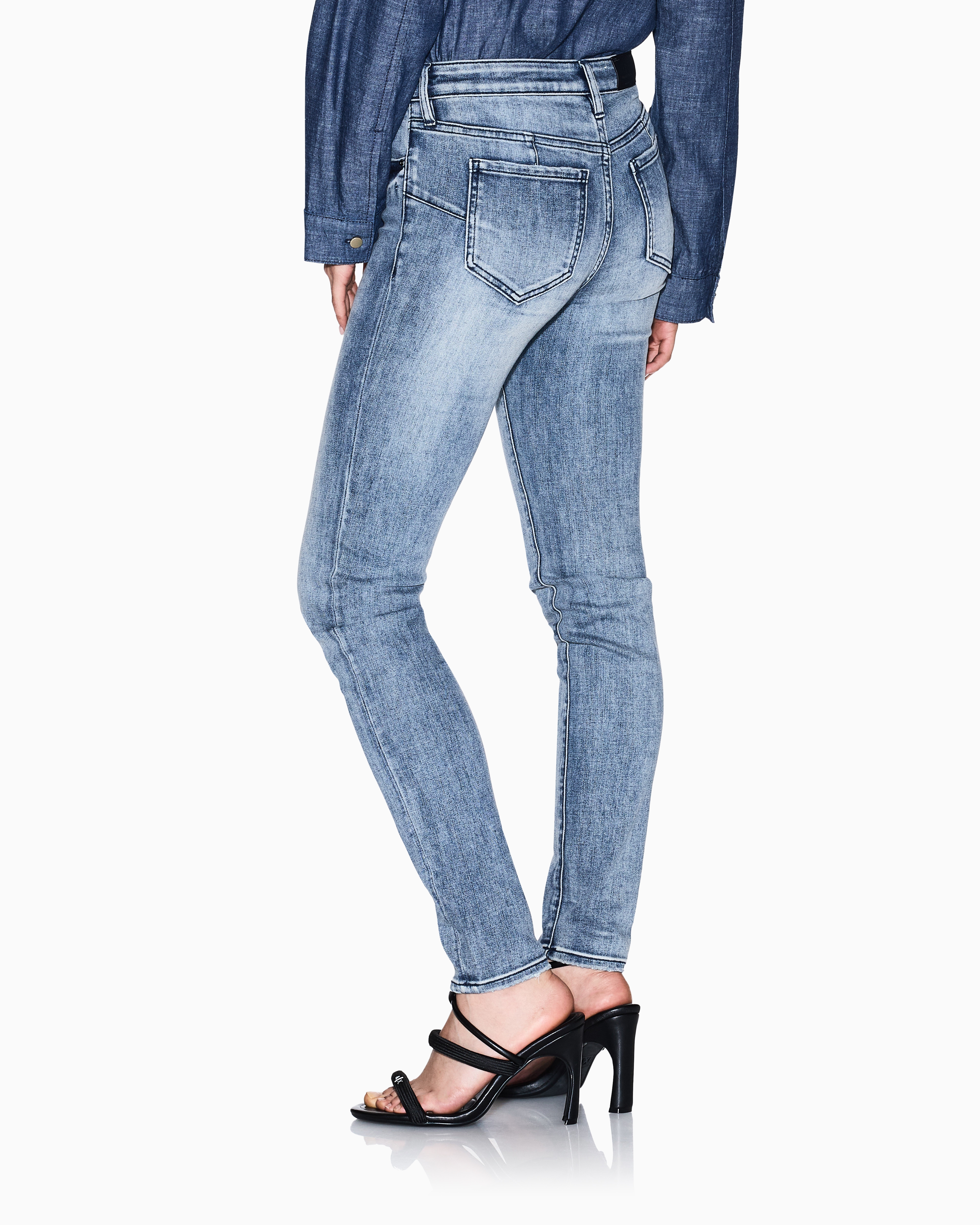 Armani Exchange - J69 super skinny jeans stretch denim, Woman, Blue, Size: