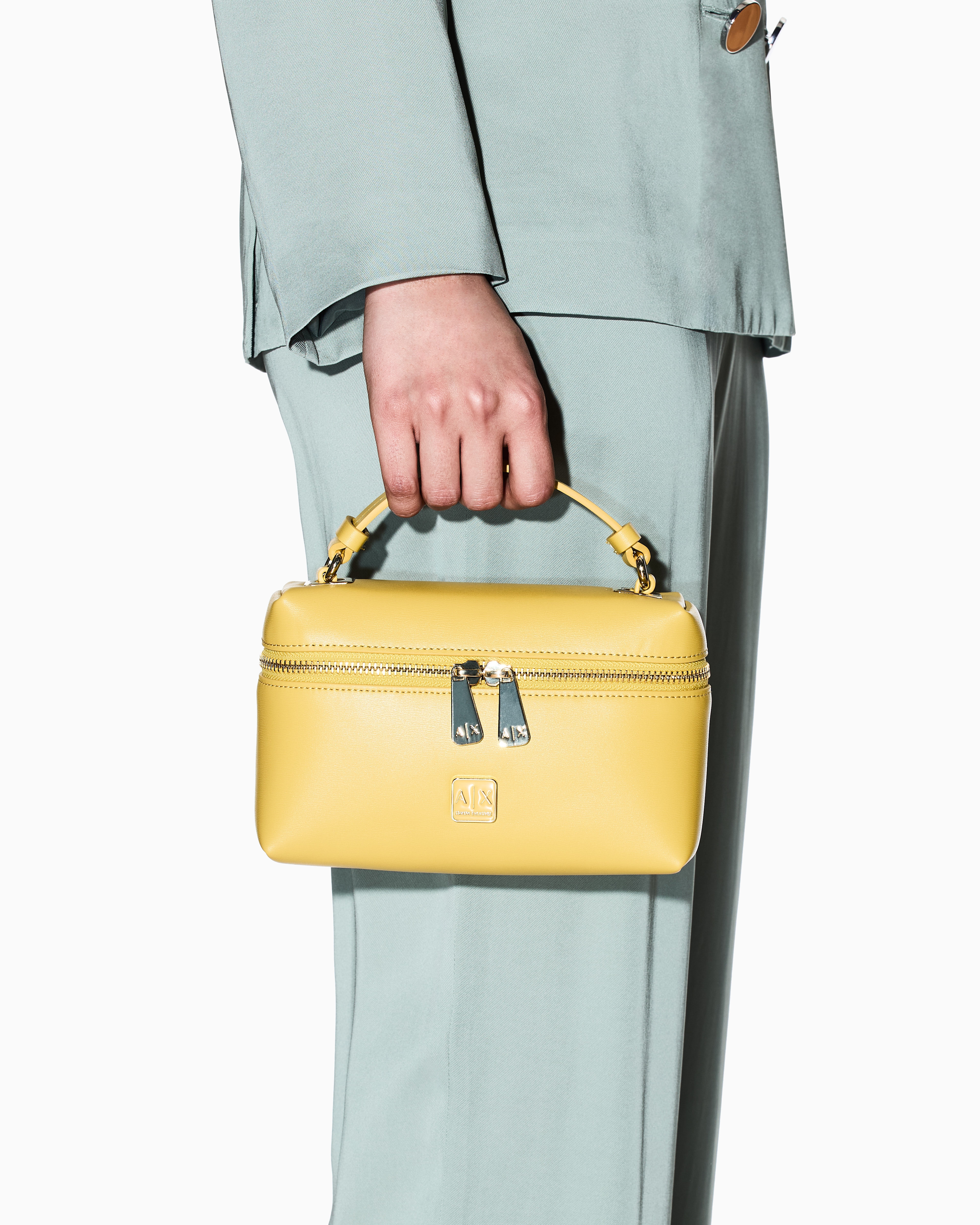 Armani Exchange - Small trunk bag, Woman, Yellow, Size: TU
