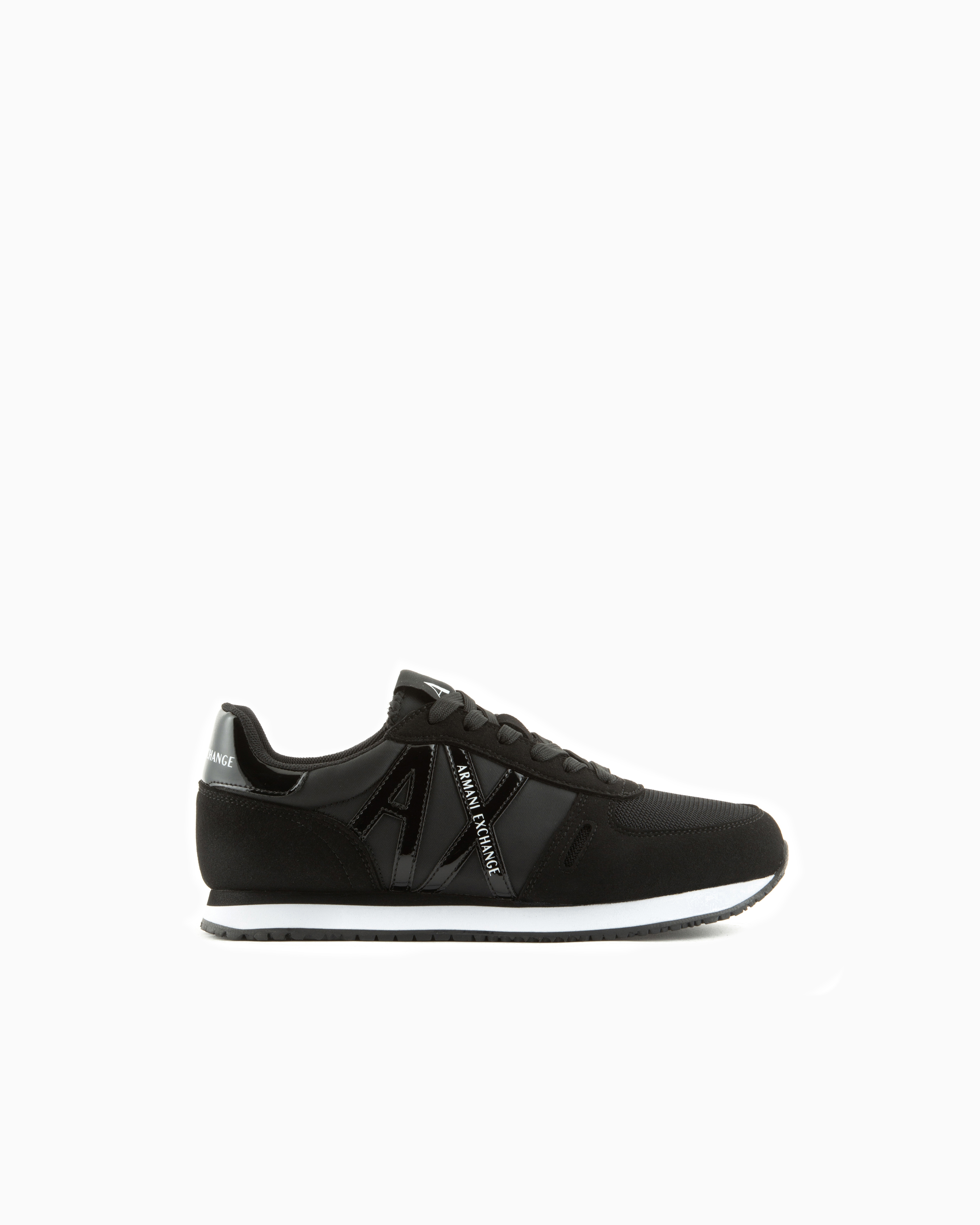 フラットシューズ ARMANI EXCHANGE Woman Flat shoes Black XDD004XV841 2 Microfiber sneakers with logo | Armani Exchange