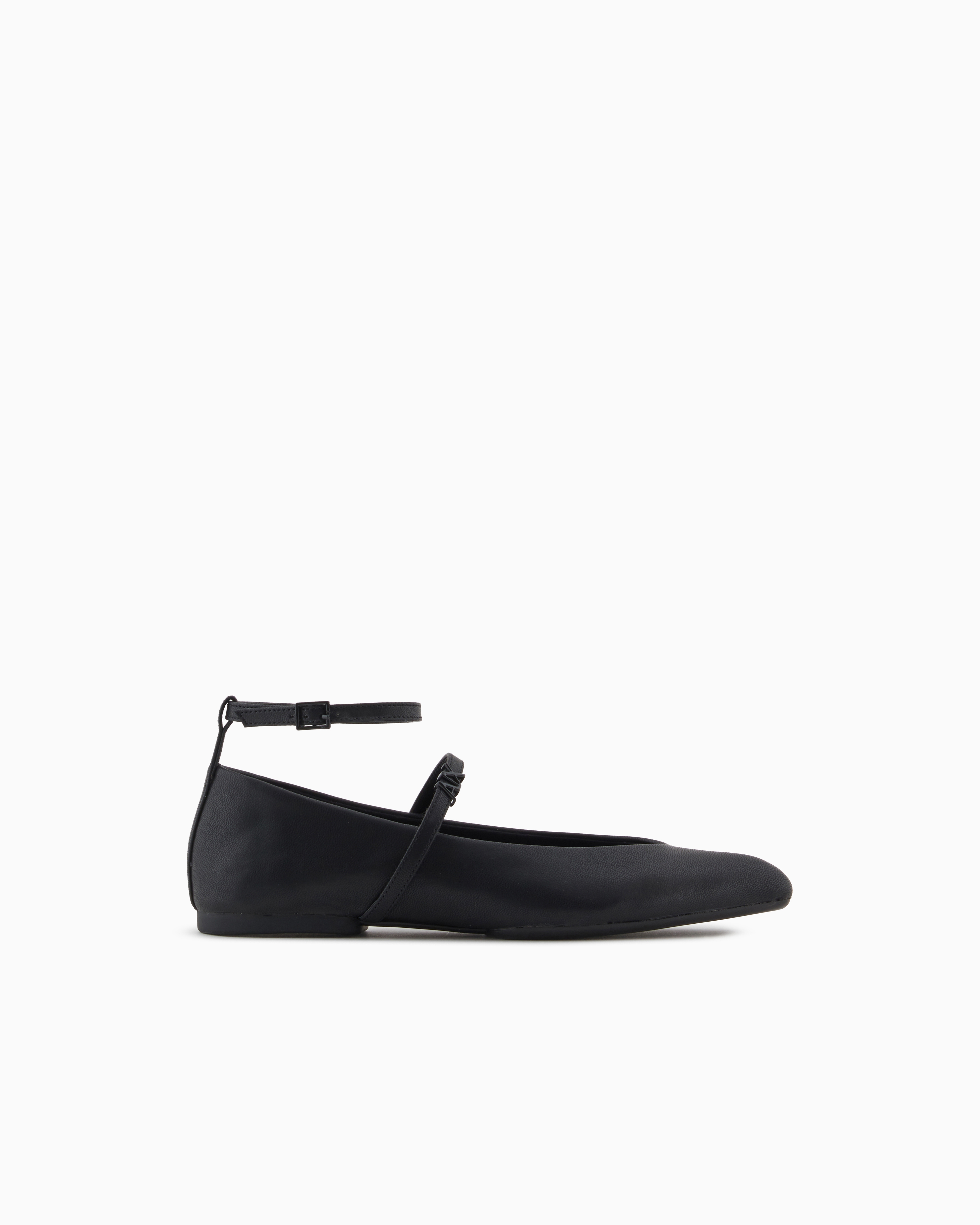 Armani Exchange - Pointed toe ballerinas with two straps, Woman, Black, Size: