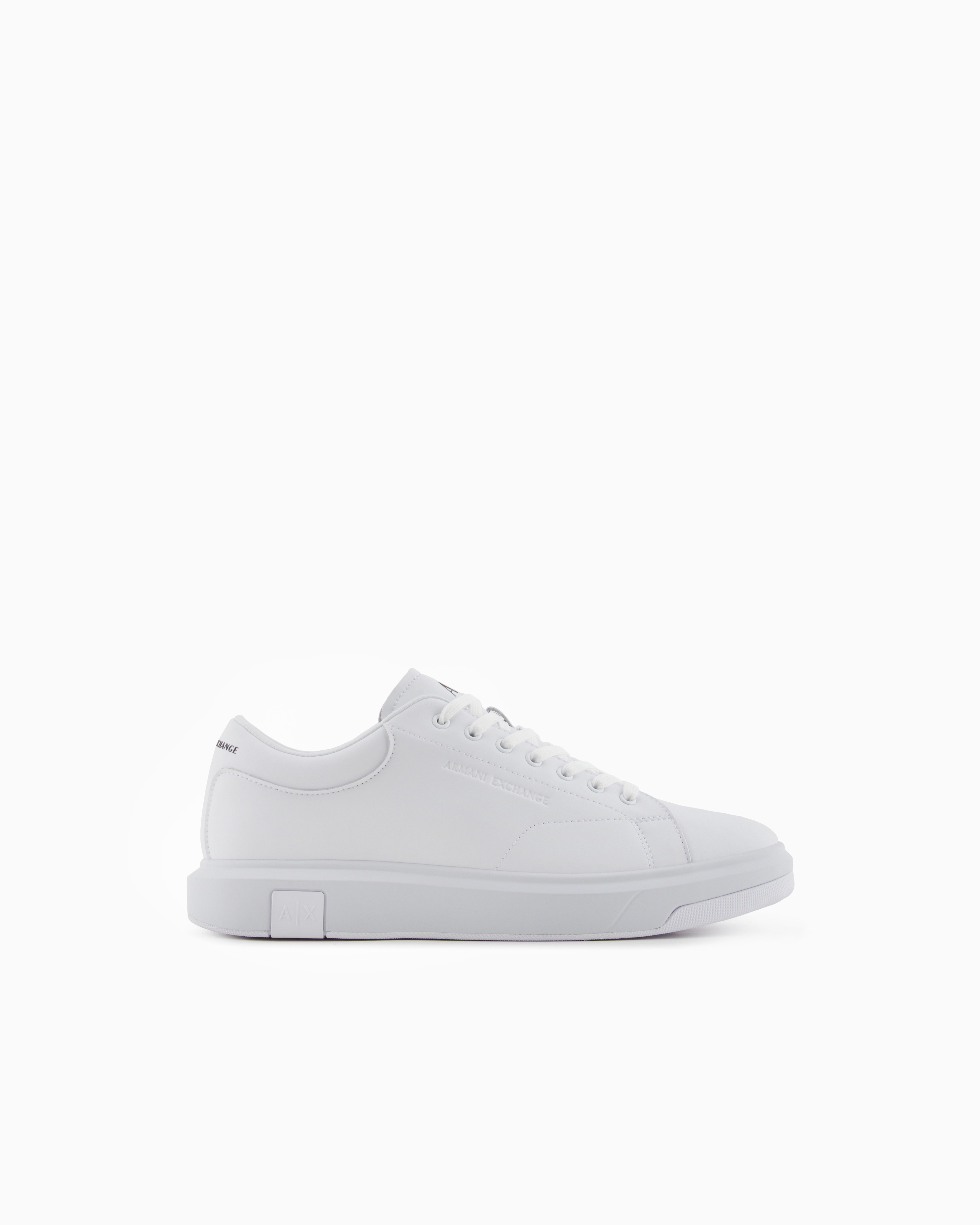 Armani Exchange - Leather sneakers, Man, White, Size: