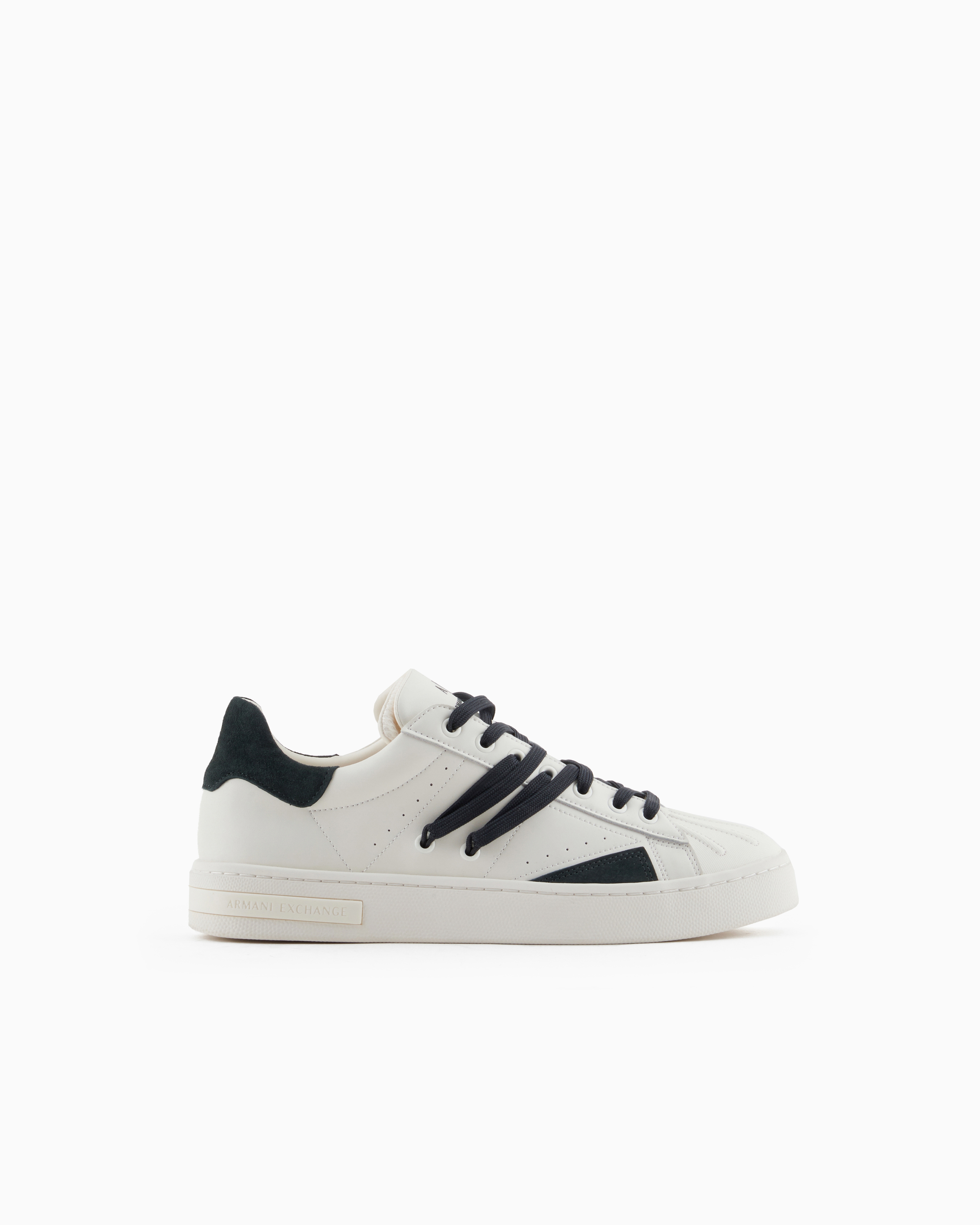 Armani Exchange - Sneakers eco-leather with contrasting laces, Man, Green, Size: