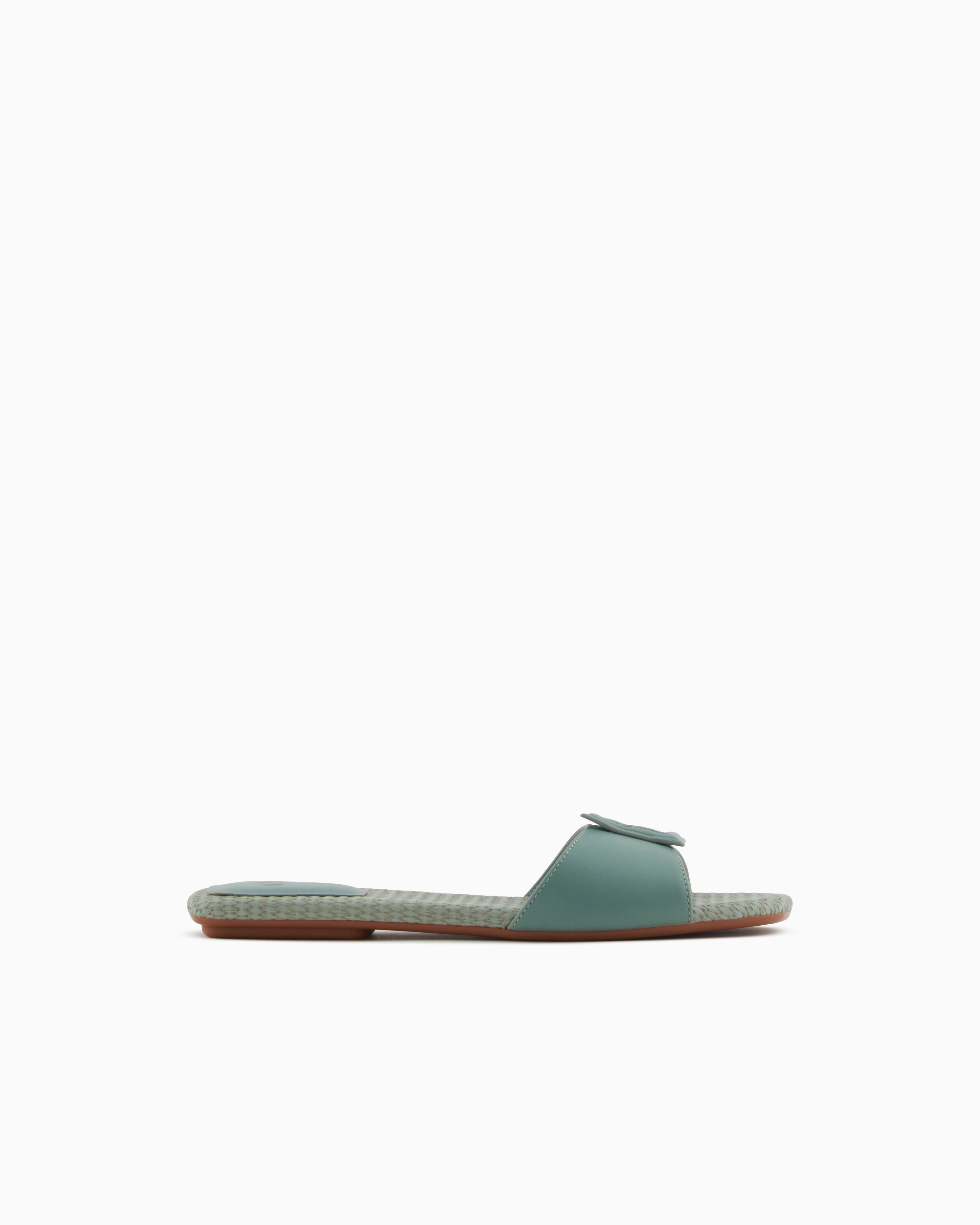 Armani Exchange - Slippers with band and logo, Woman, Green, Size: