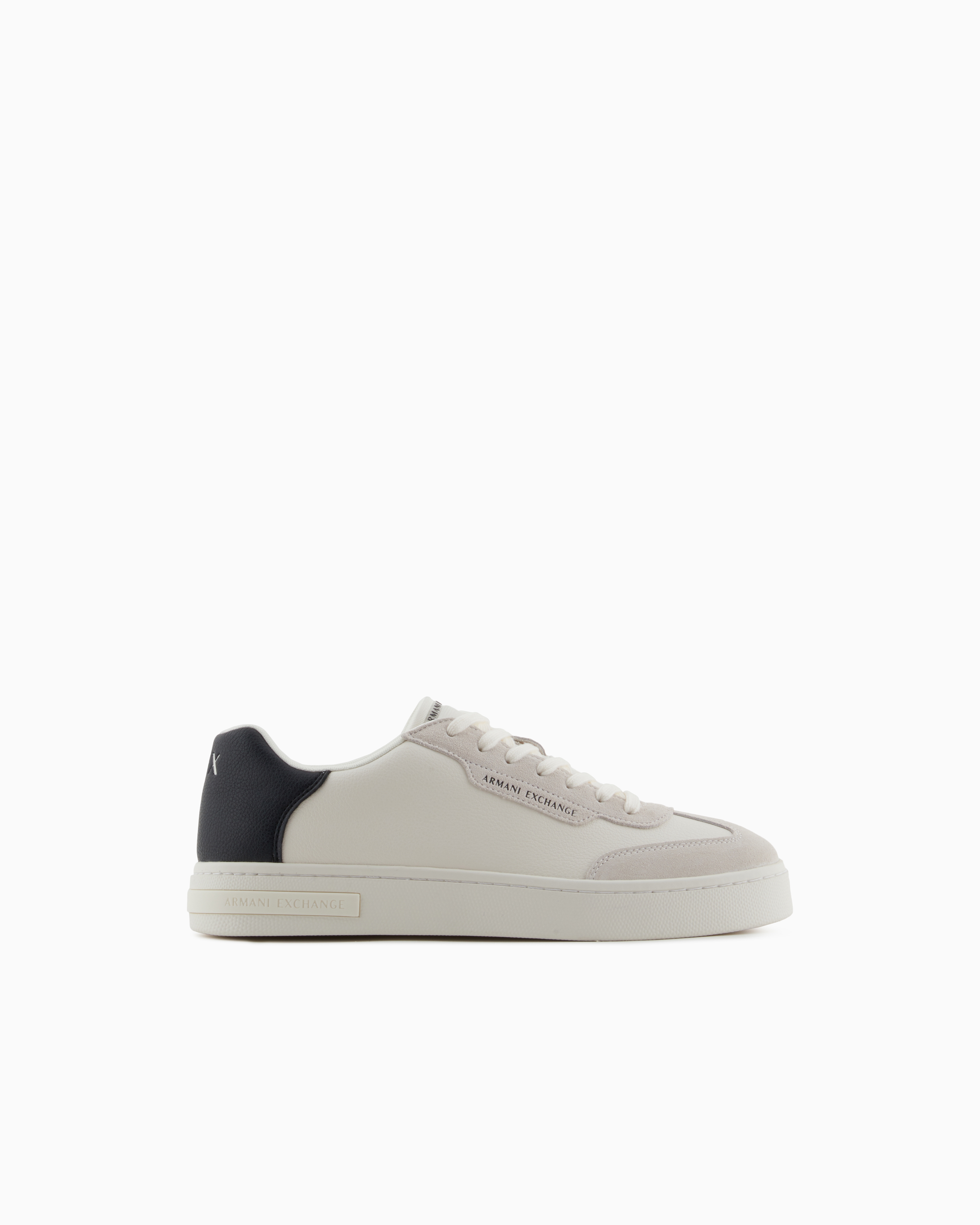 Armani Exchange - Sneakers with contrasting inserts, Man, White, Size: