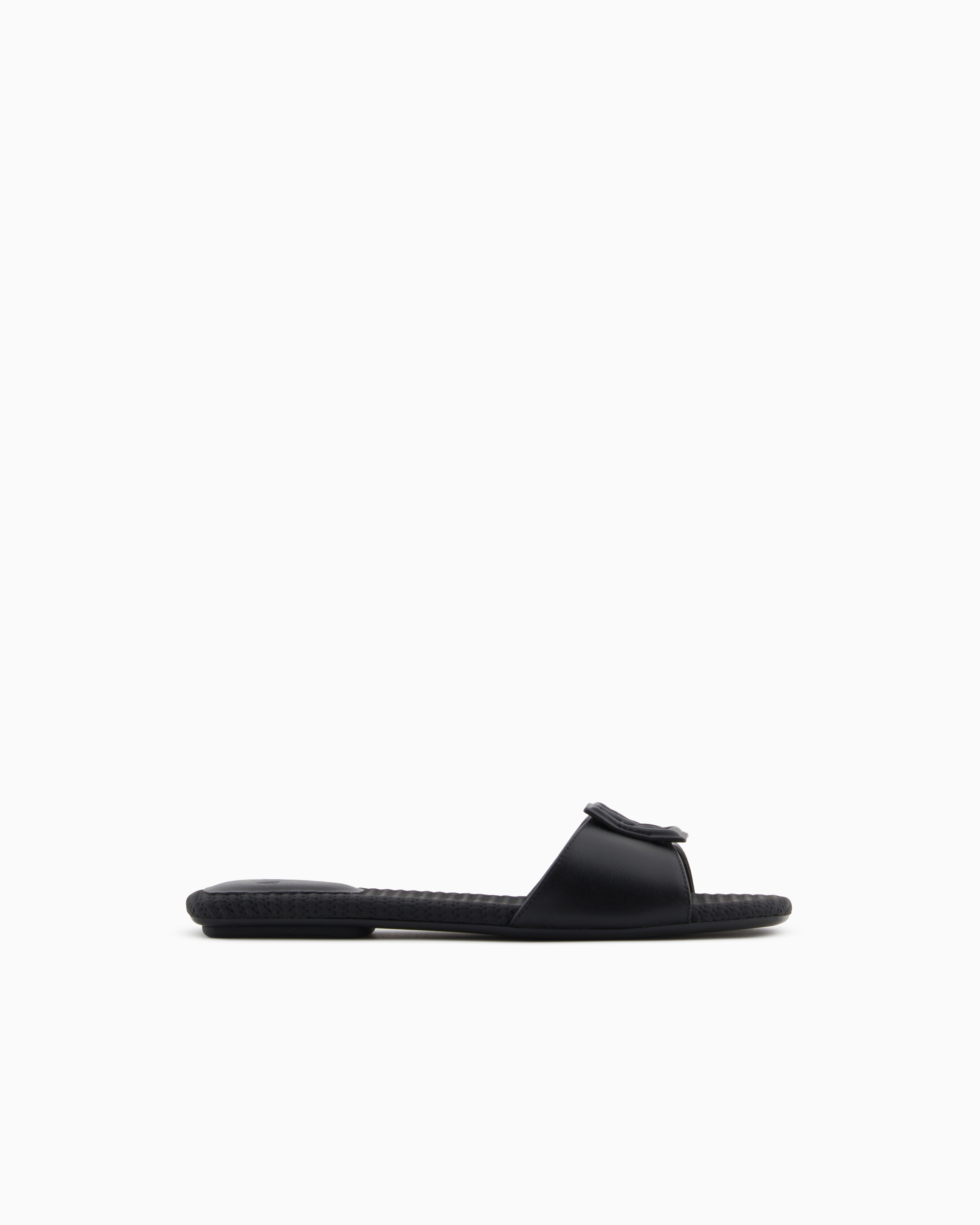 Armani Exchange - Slippers with band and logo, Woman, Black, Size: