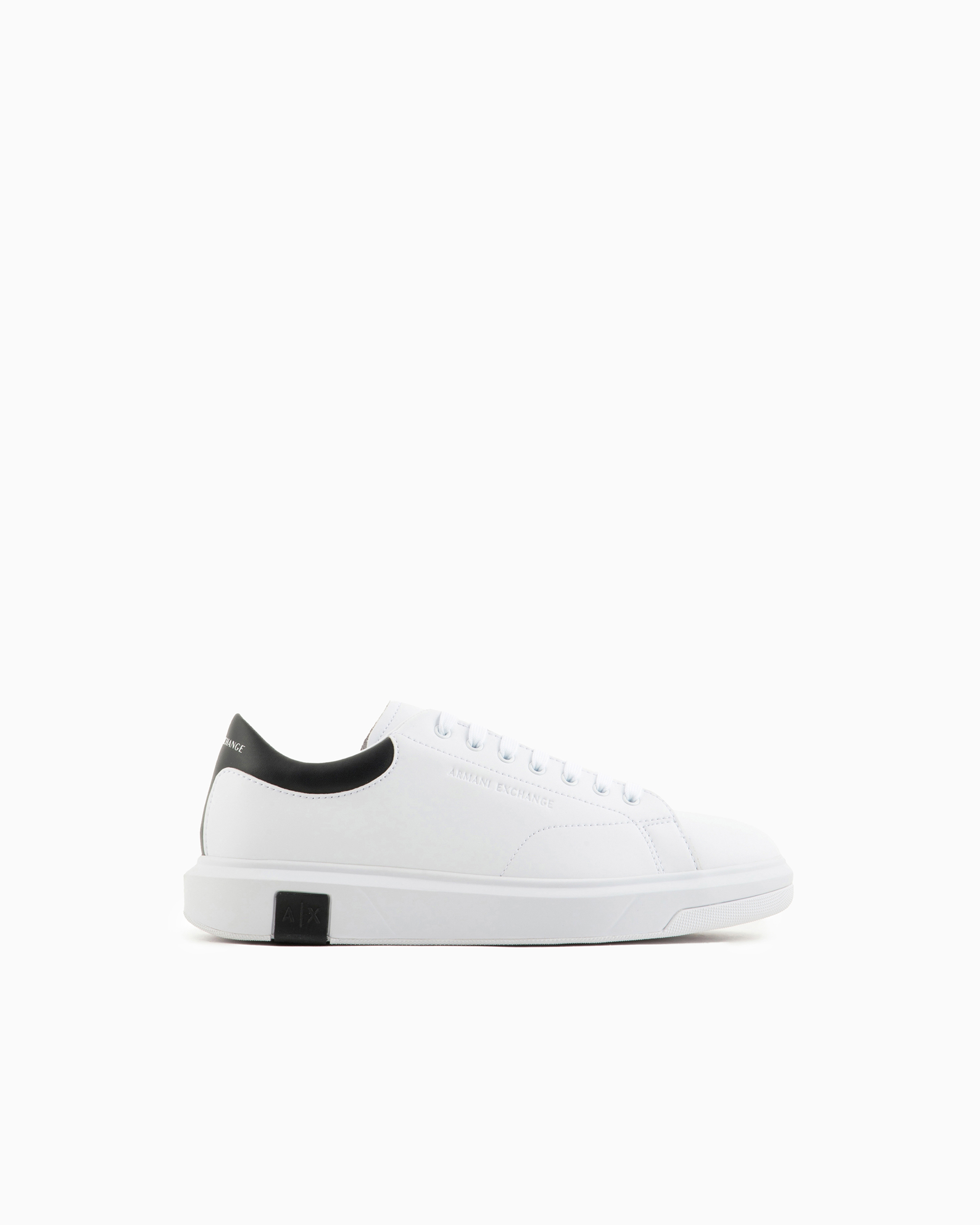 Armani Exchange White Leather Sneakers Size 10