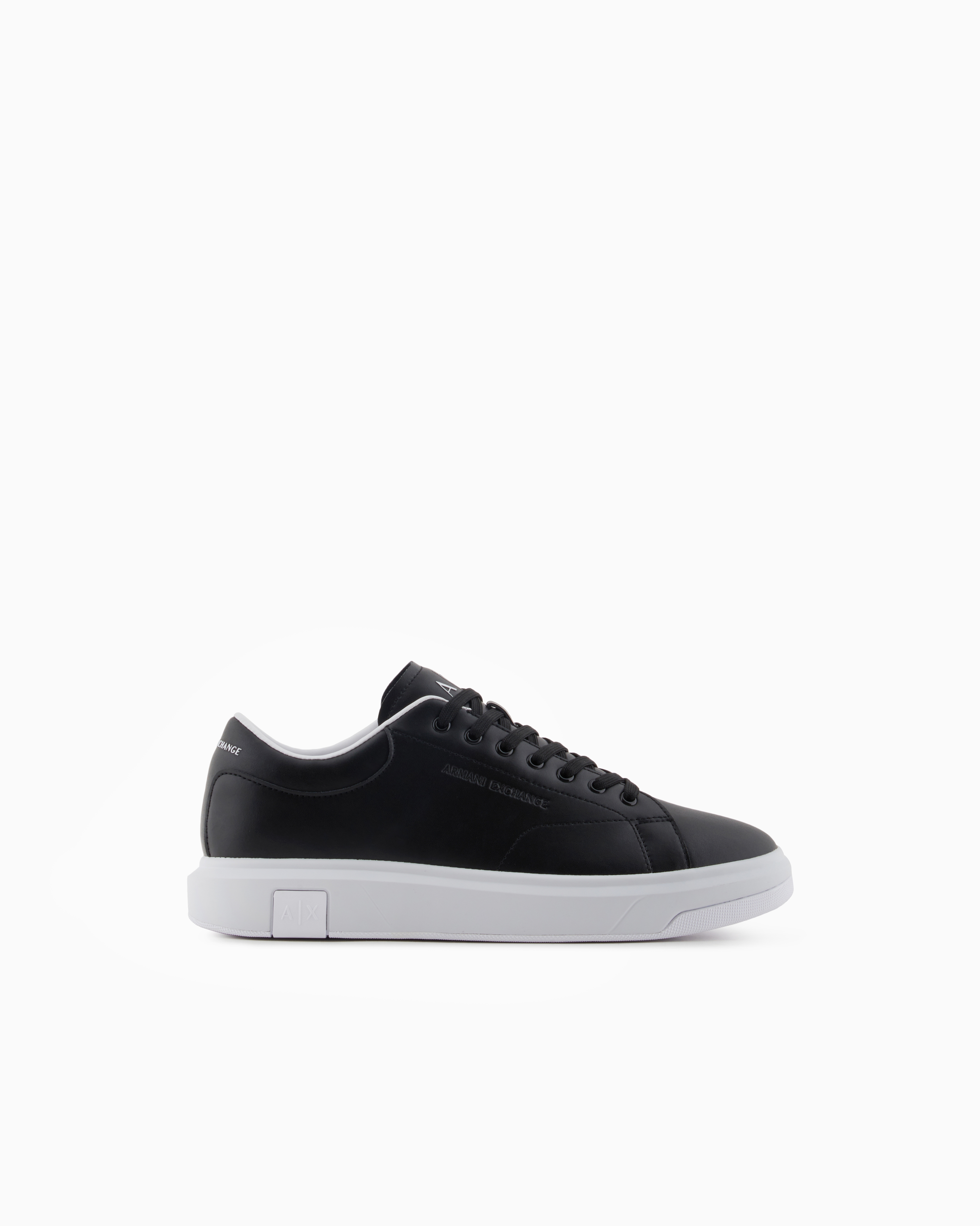 Armani Exchange Black Leather Sneakers Size 11