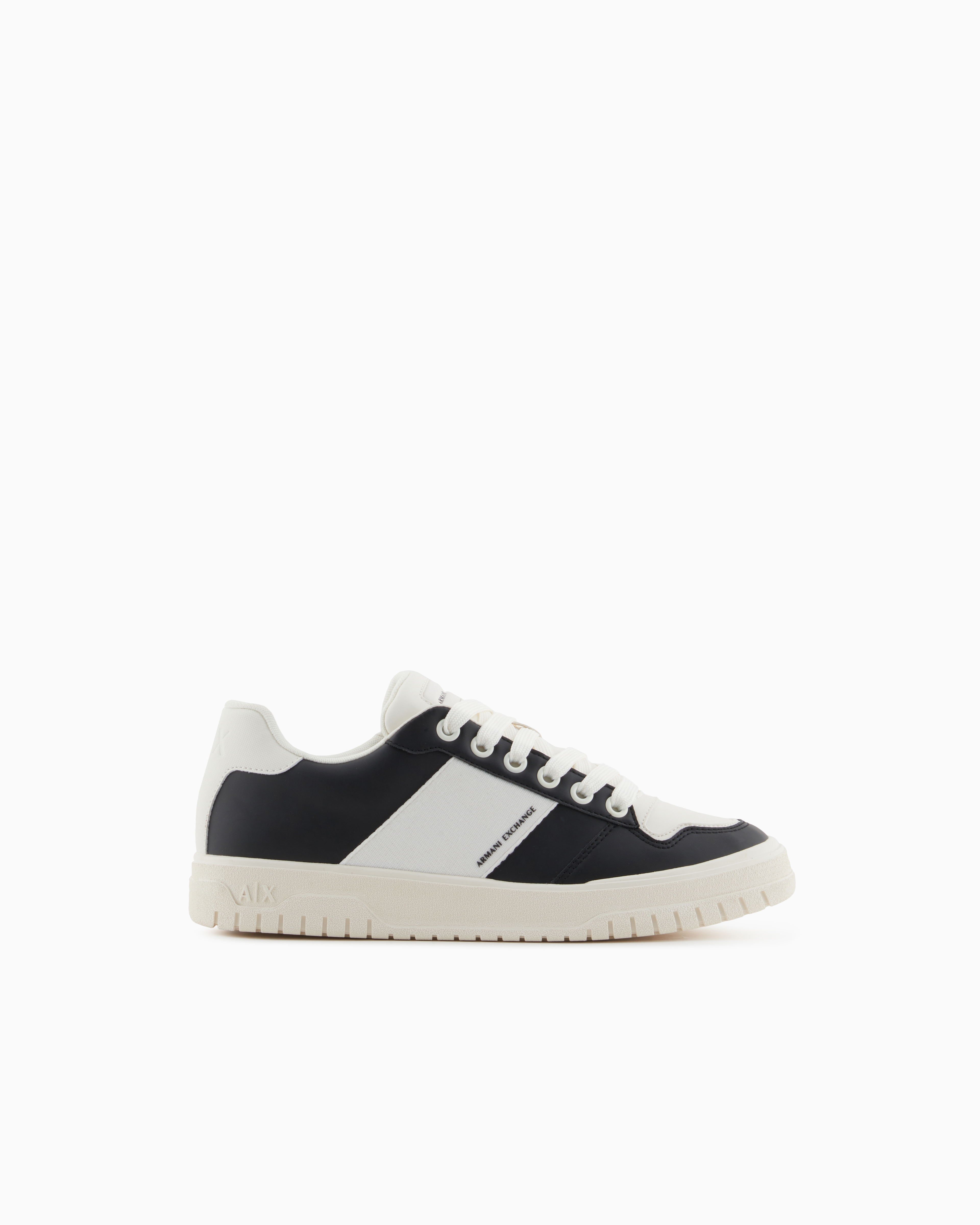 Armani Exchange - Sneakers with contrasting side band, Man, Black, Size: