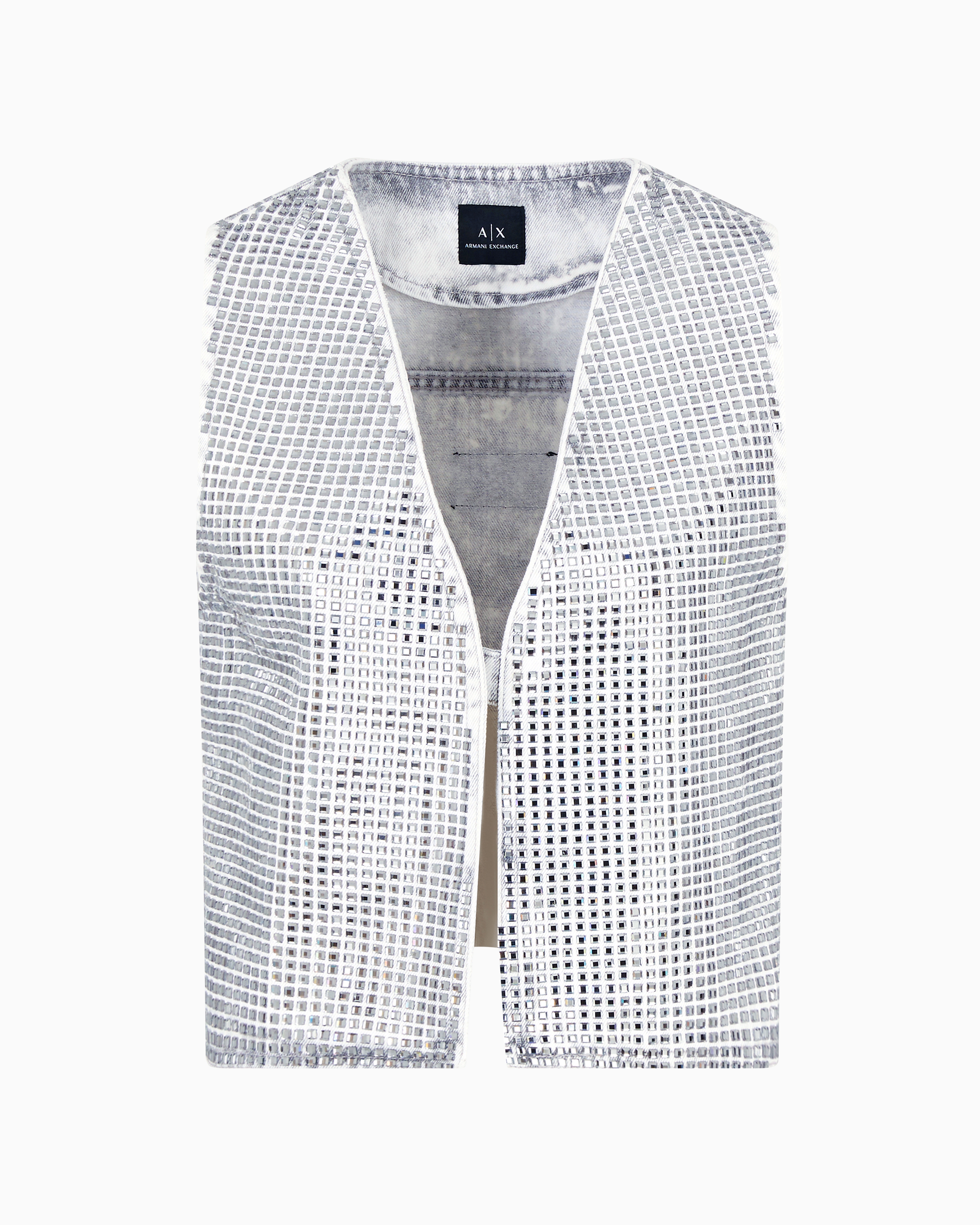 アウターその他 ARMANI EXCHANGE Waistcoat XW001205AF14703 M8090 Studded denim vest | Armani Exchange