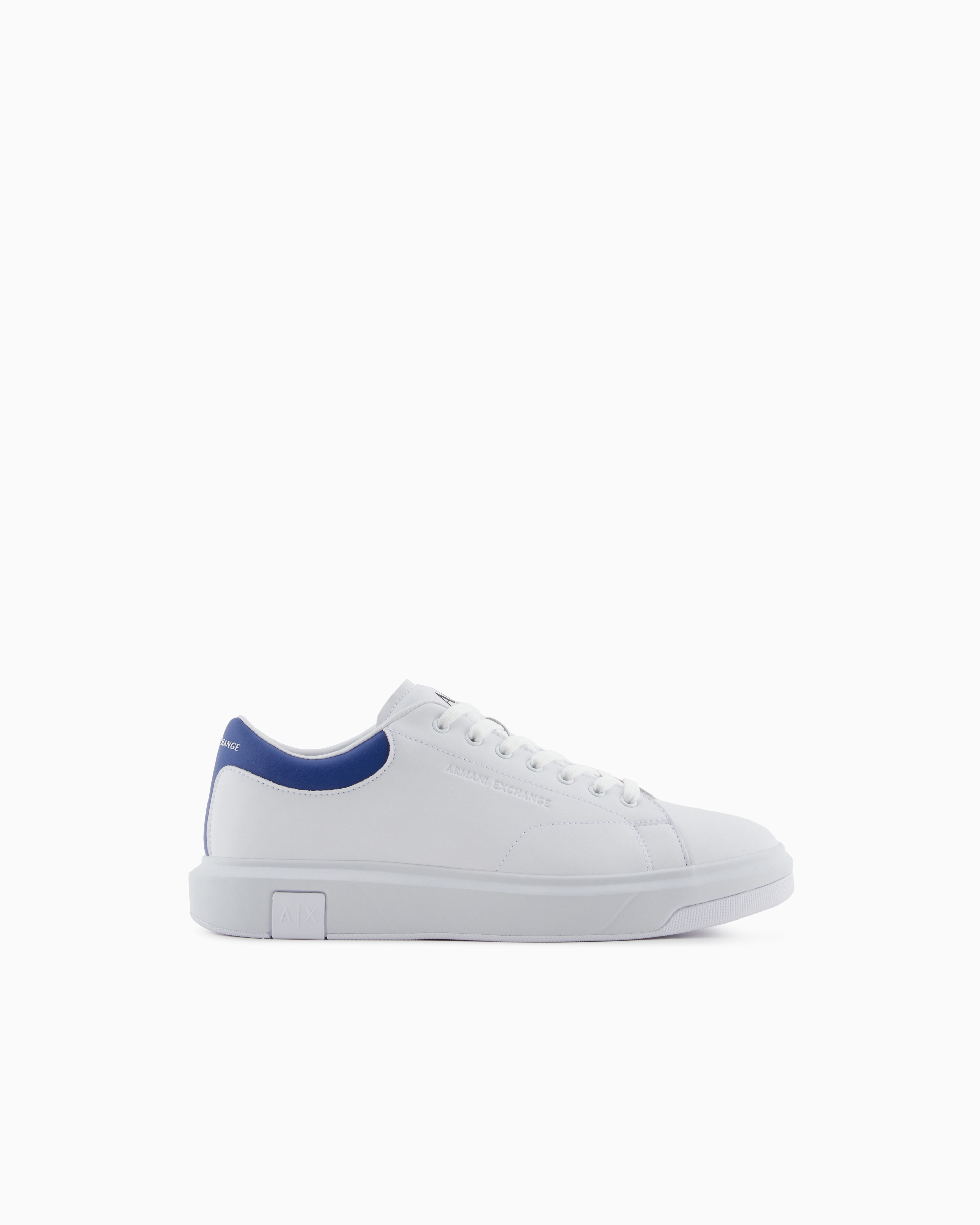 Armani Exchange - Leather sneakers, Man, Blue, Size: 8