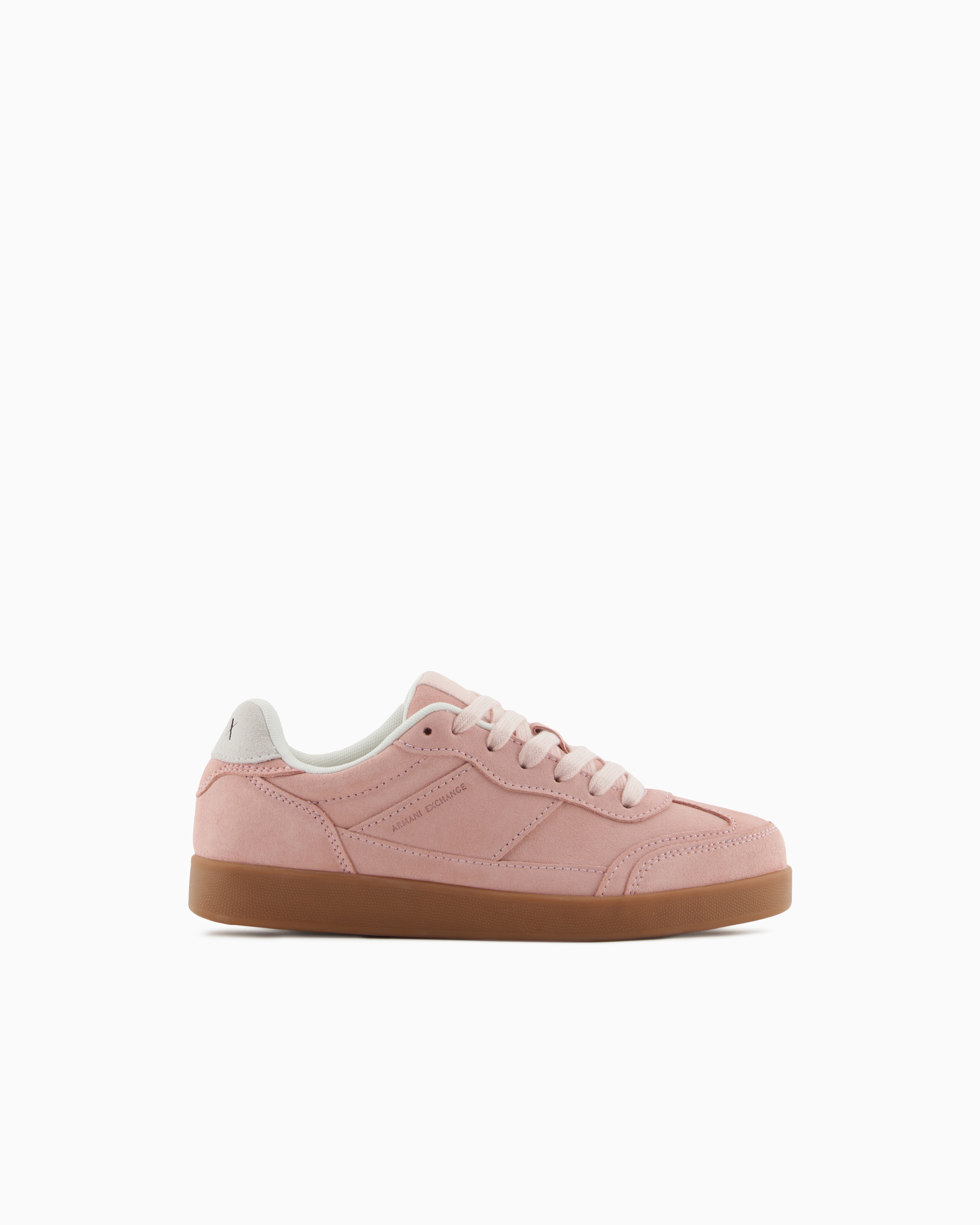 Armani Exchange - Suede Sneakers, Woman, Pink, Size: