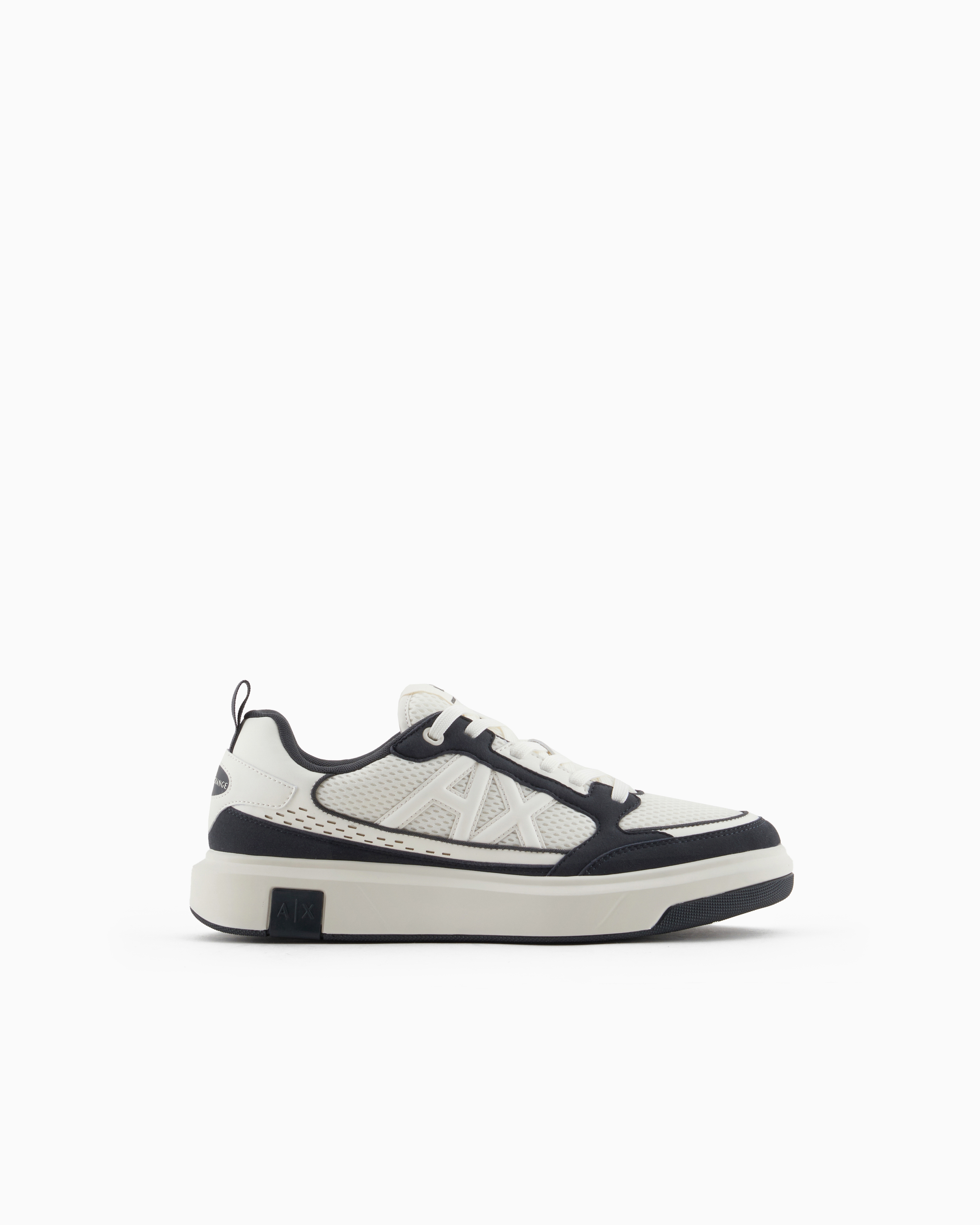 Armani Exchange -  Mesh sneakers with logo on the side, Man, Green, Size: