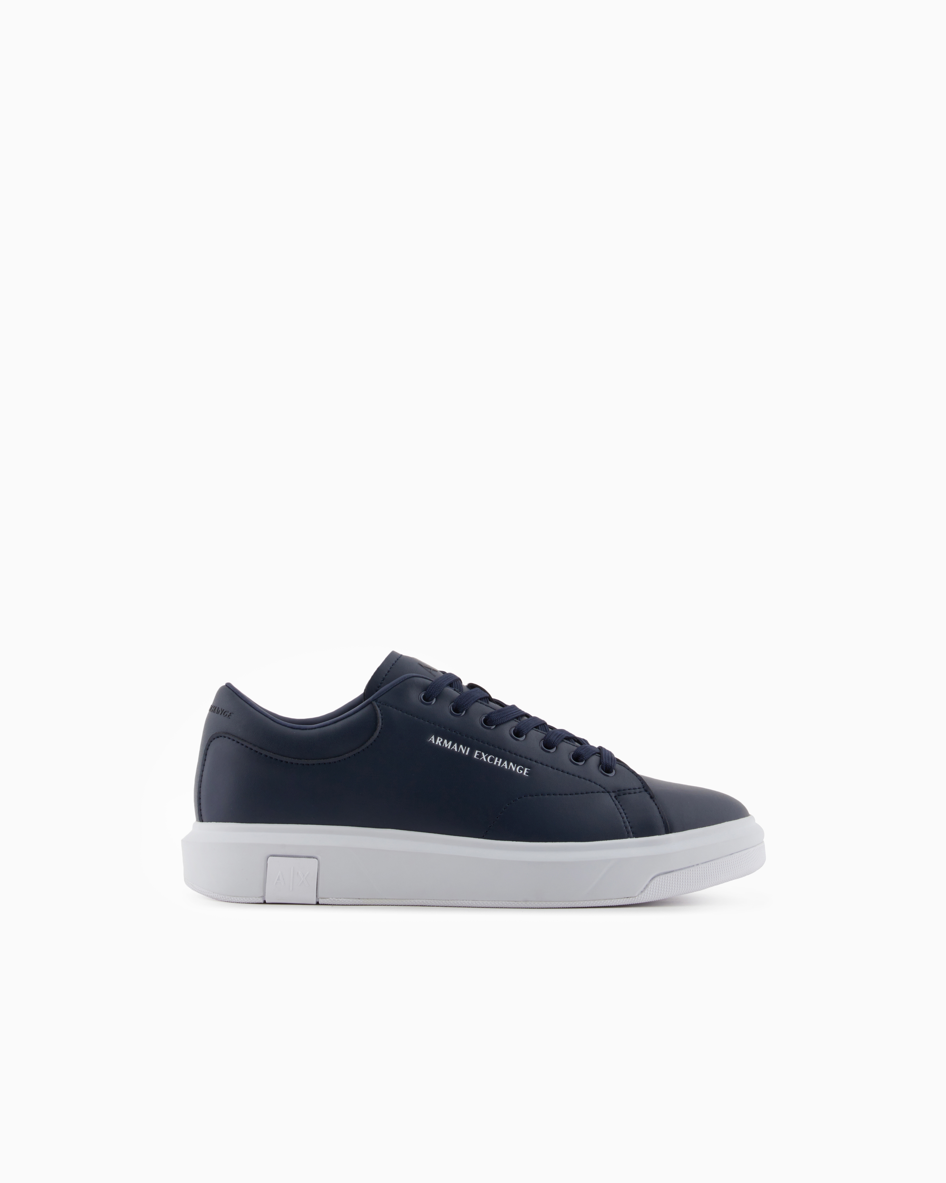 Armani Exchange Navy Blue Leather Sneakers Size 12