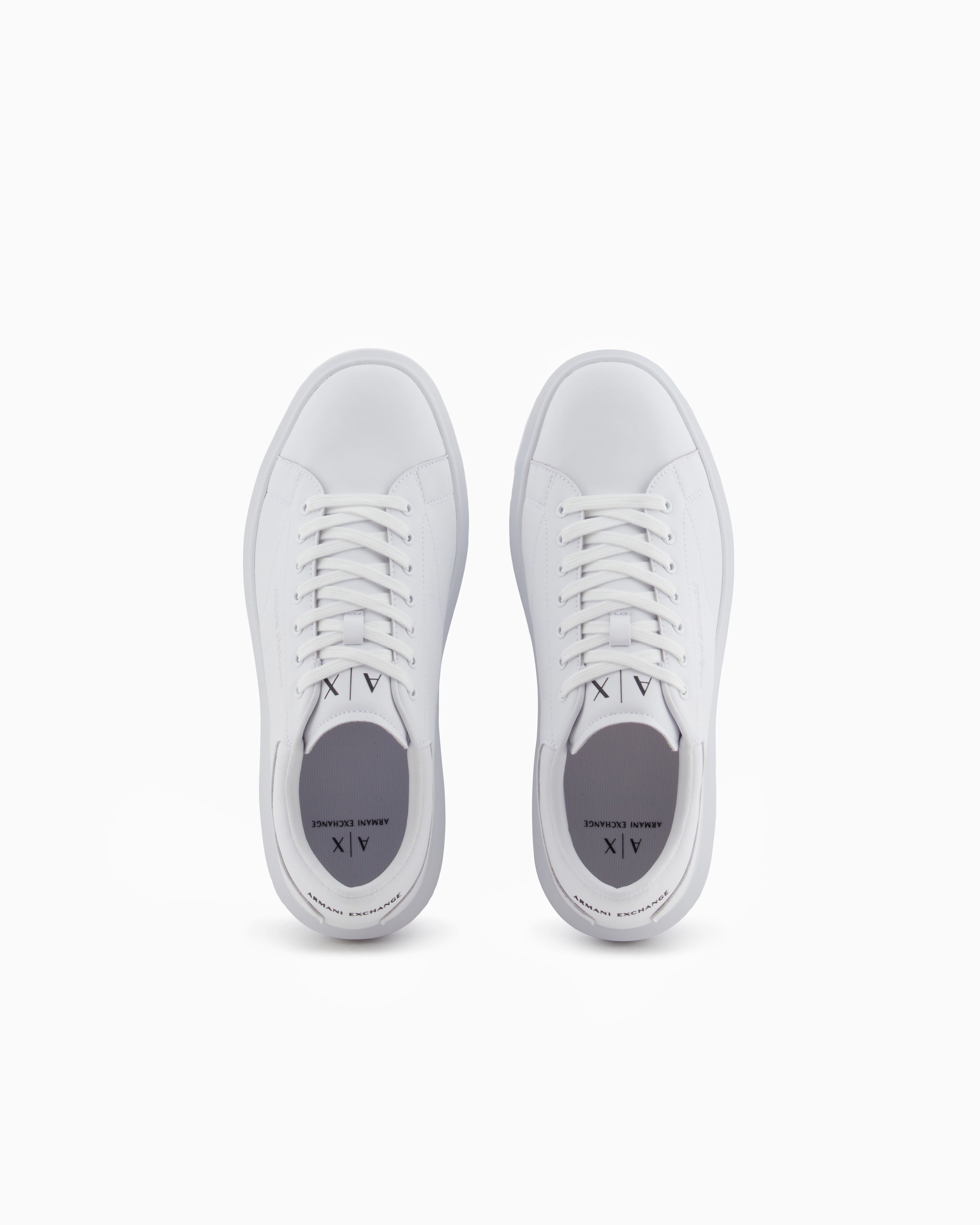 Armani Exchange - Leather sneakers, Man, White, Size: