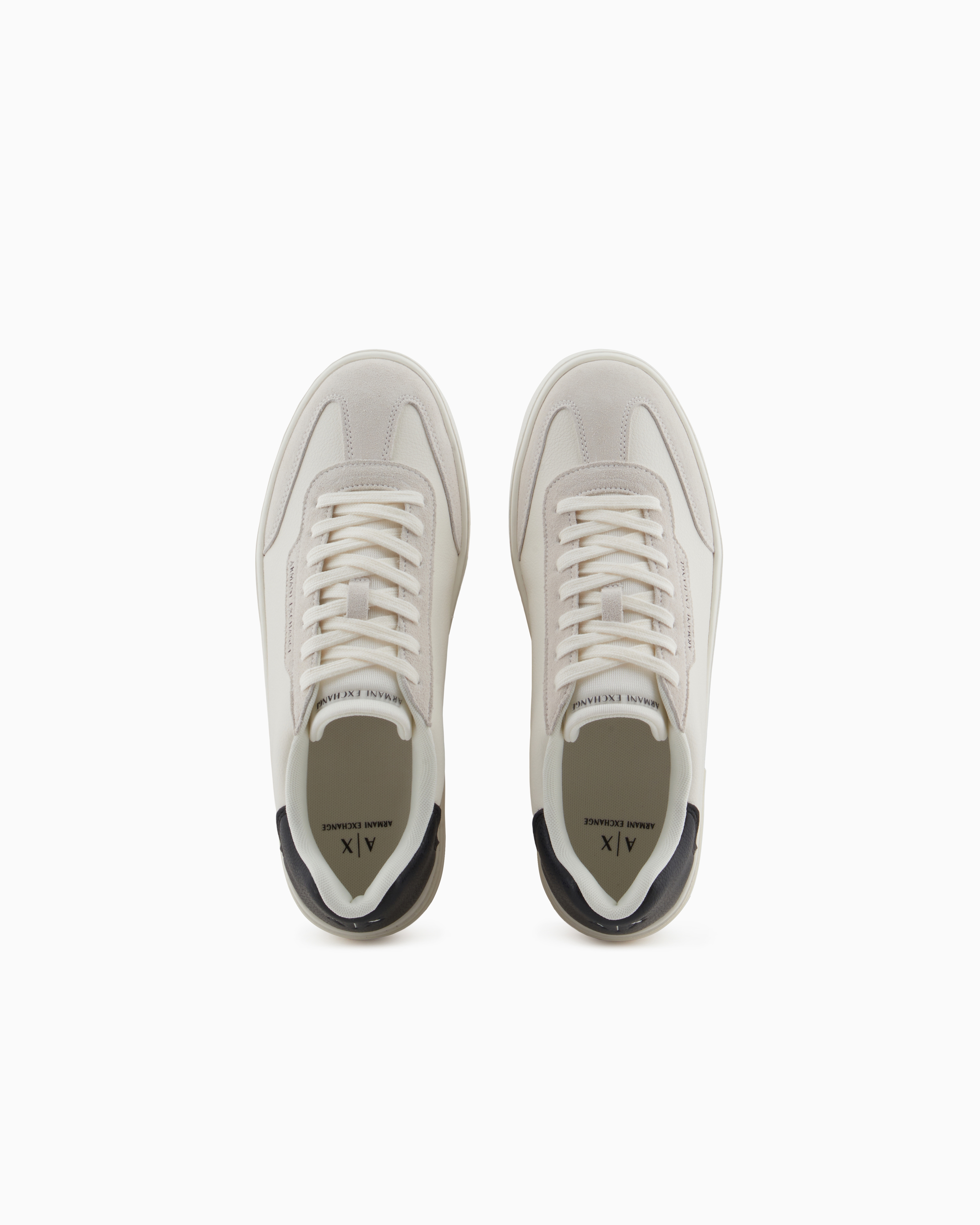 Armani Exchange - Sneakers with contrasting inserts, Man, White, Size: