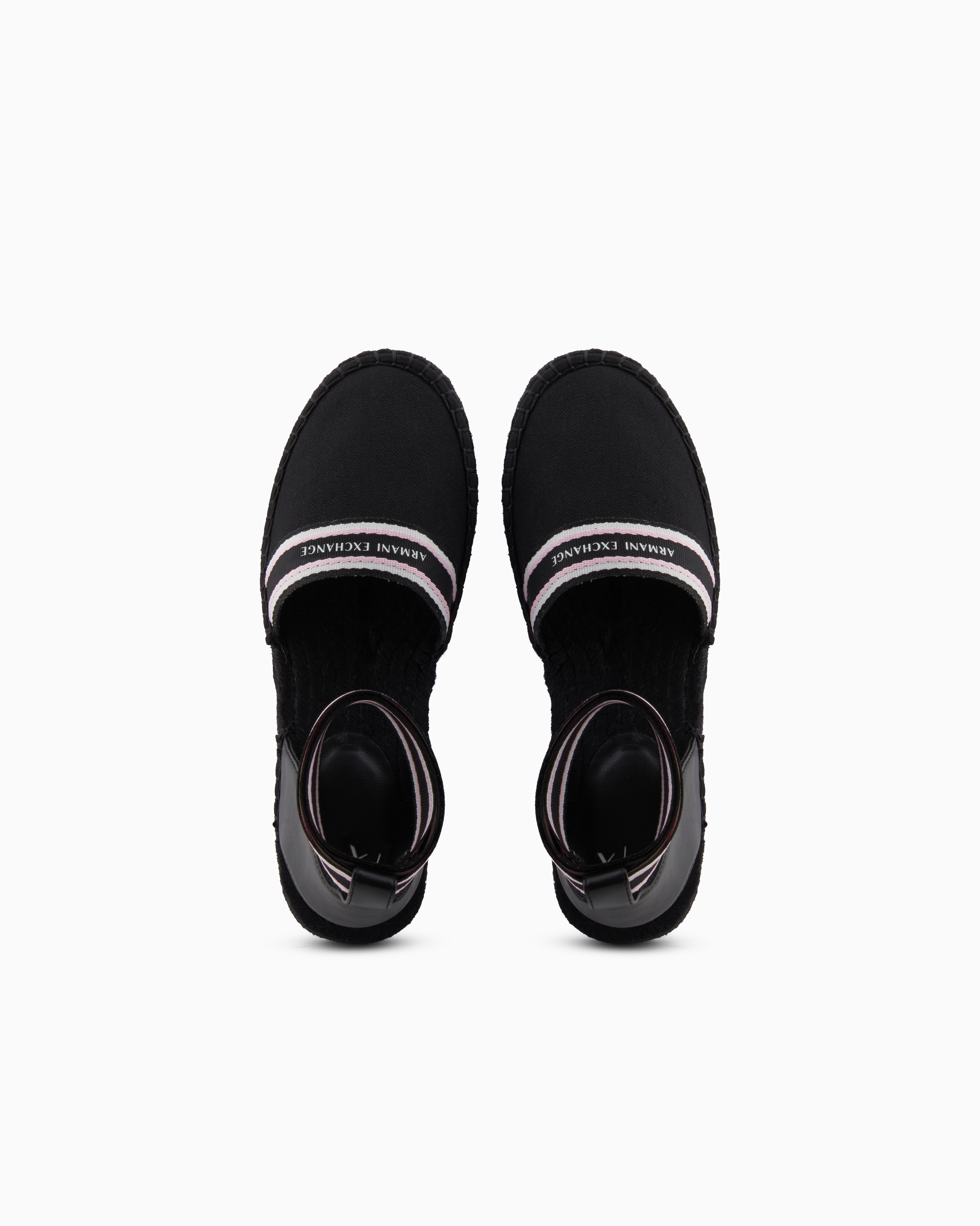 Armani Exchange - Espadrilles with ankle strap, Woman, Black, Size: