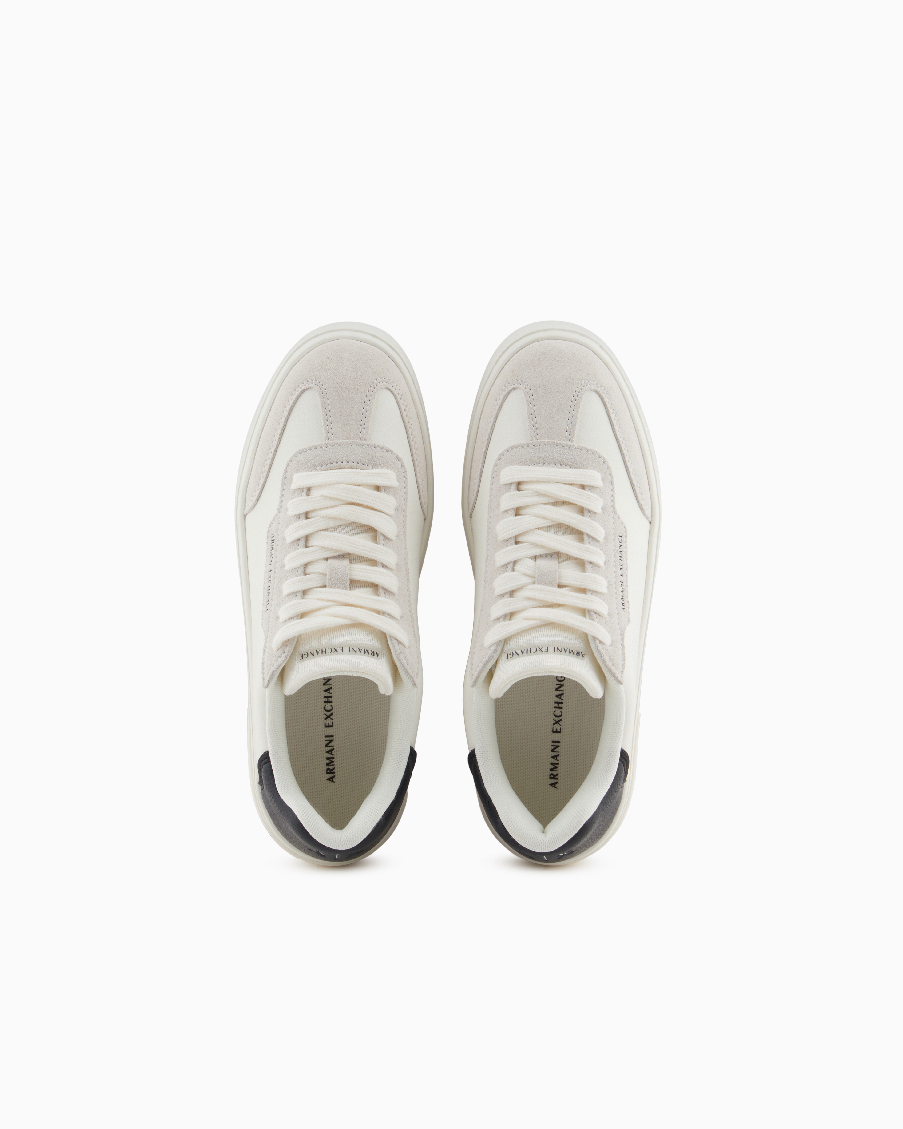 Armani Exchange - Sneakers with contrasting detail on the back, Woman, White, Size: