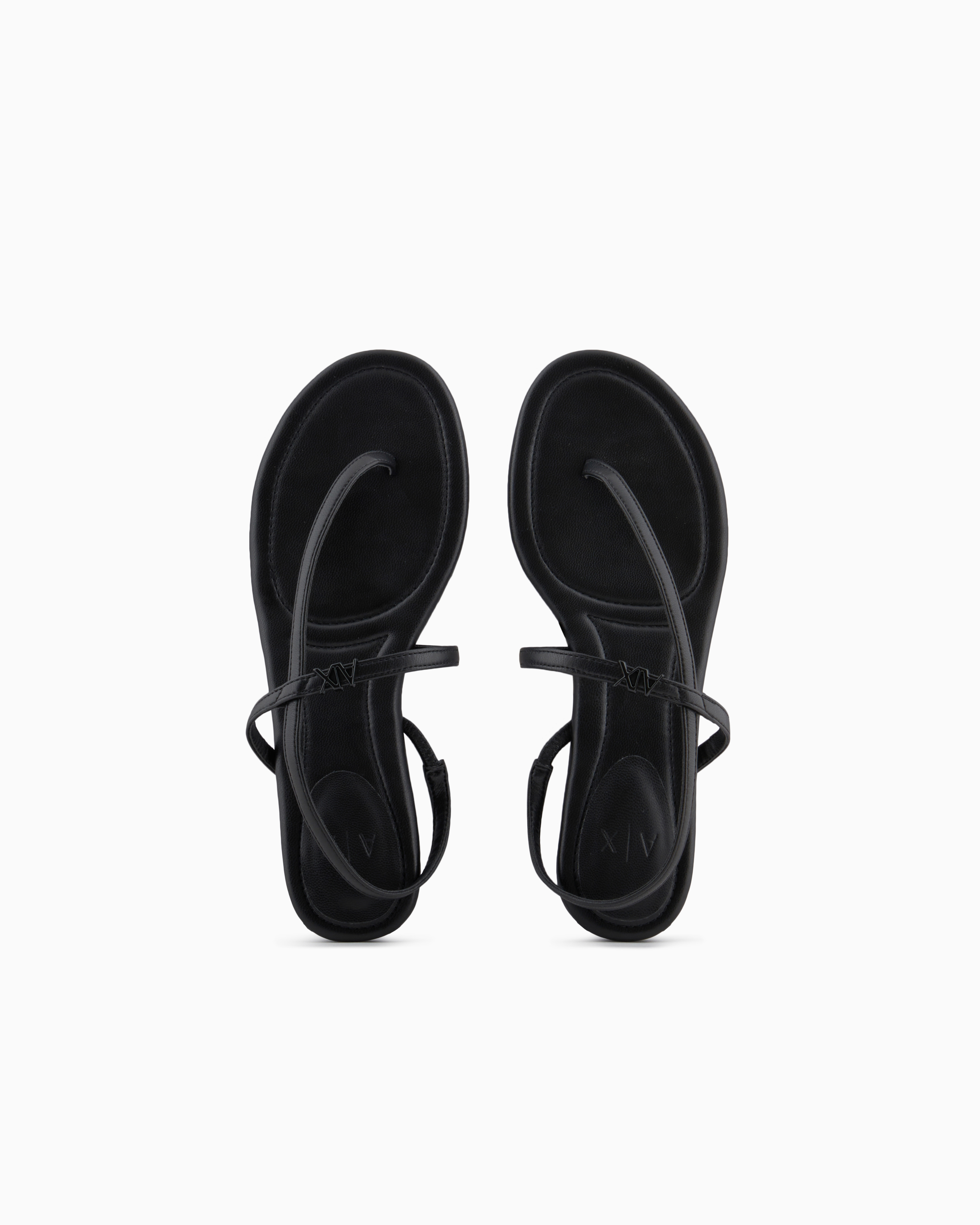 Armani Exchange - Flip flops with strap, Woman, Black, Size: