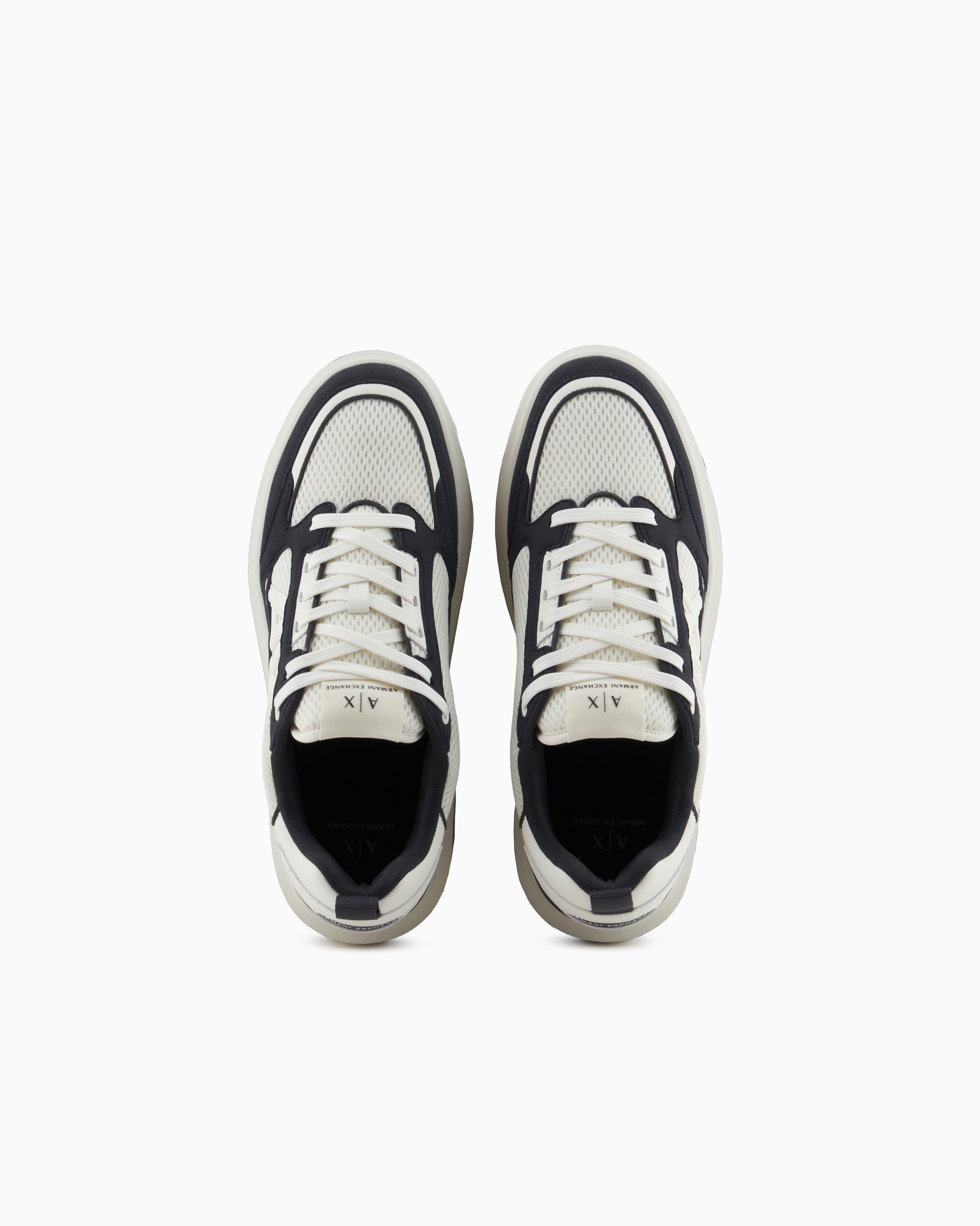 Armani Exchange -  Mesh sneakers with logo on the side, Man, Green, Size: