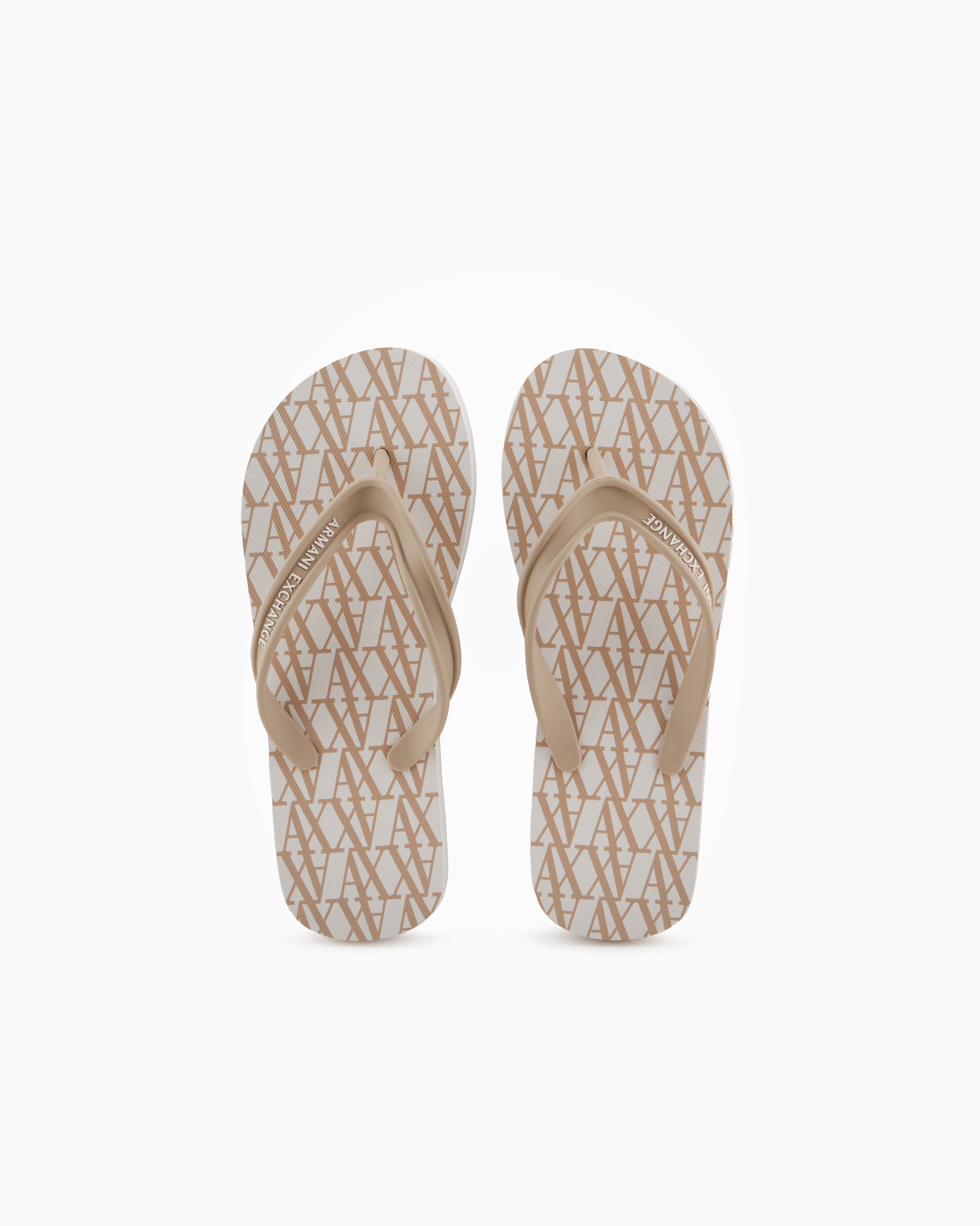 Armani Exchange - Rubber flip flops, Woman, Beige, Size: 39
