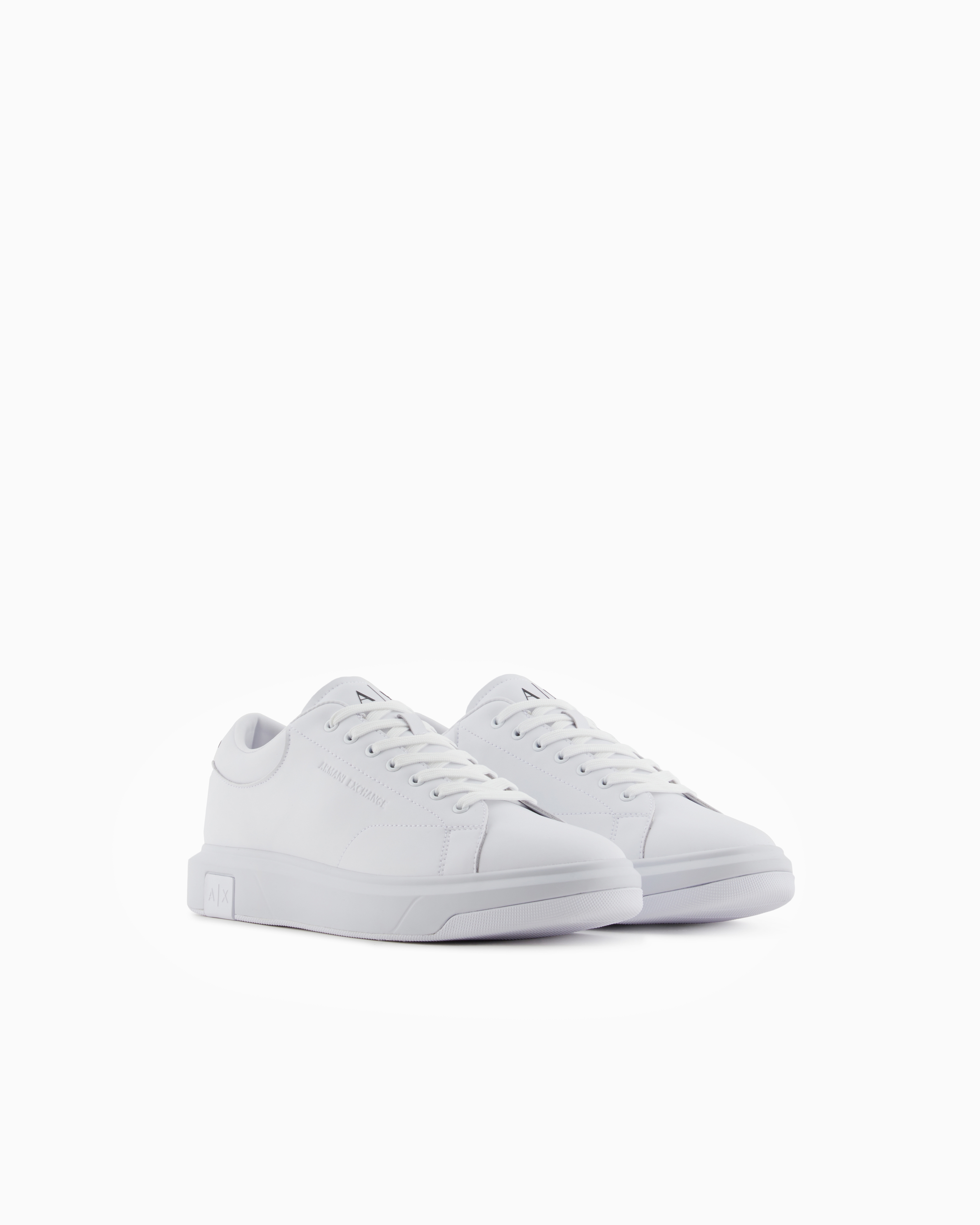 Armani Exchange - Leather sneakers, Man, White, Size:
