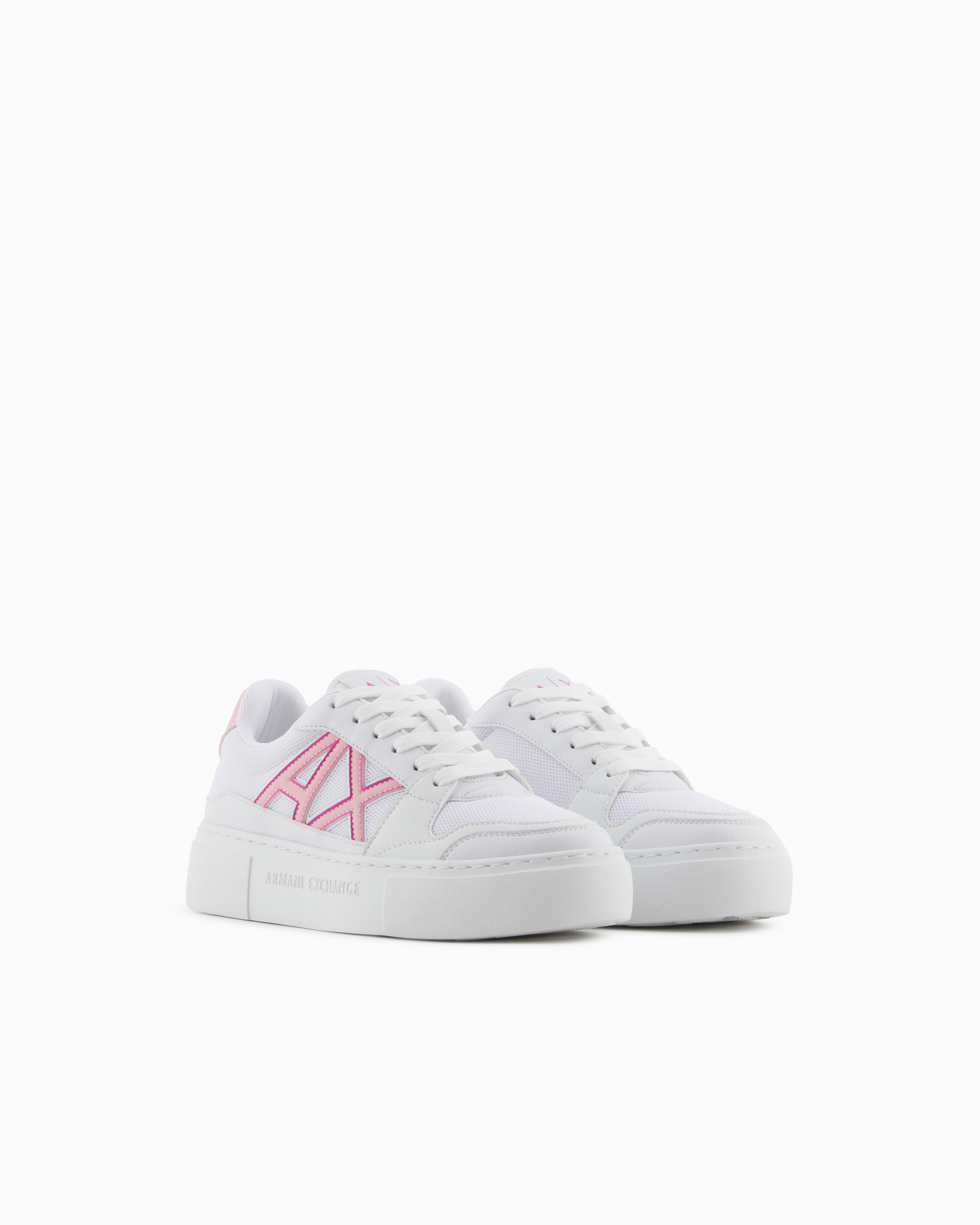Sneakers with contrasting logo | Armani Exchange