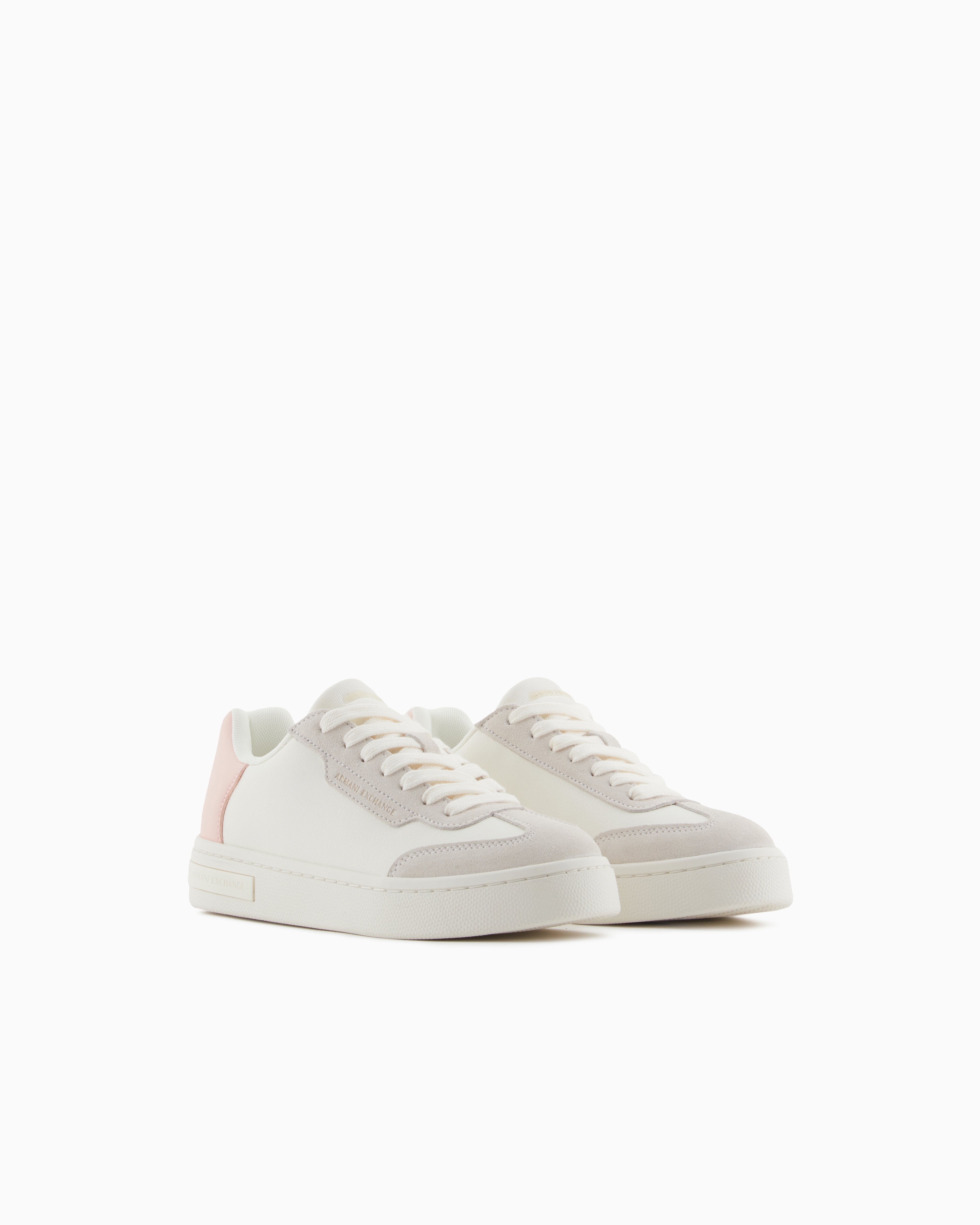 Armani Exchange - Sneakers with contrasting detail on the back, Woman, White, Size: