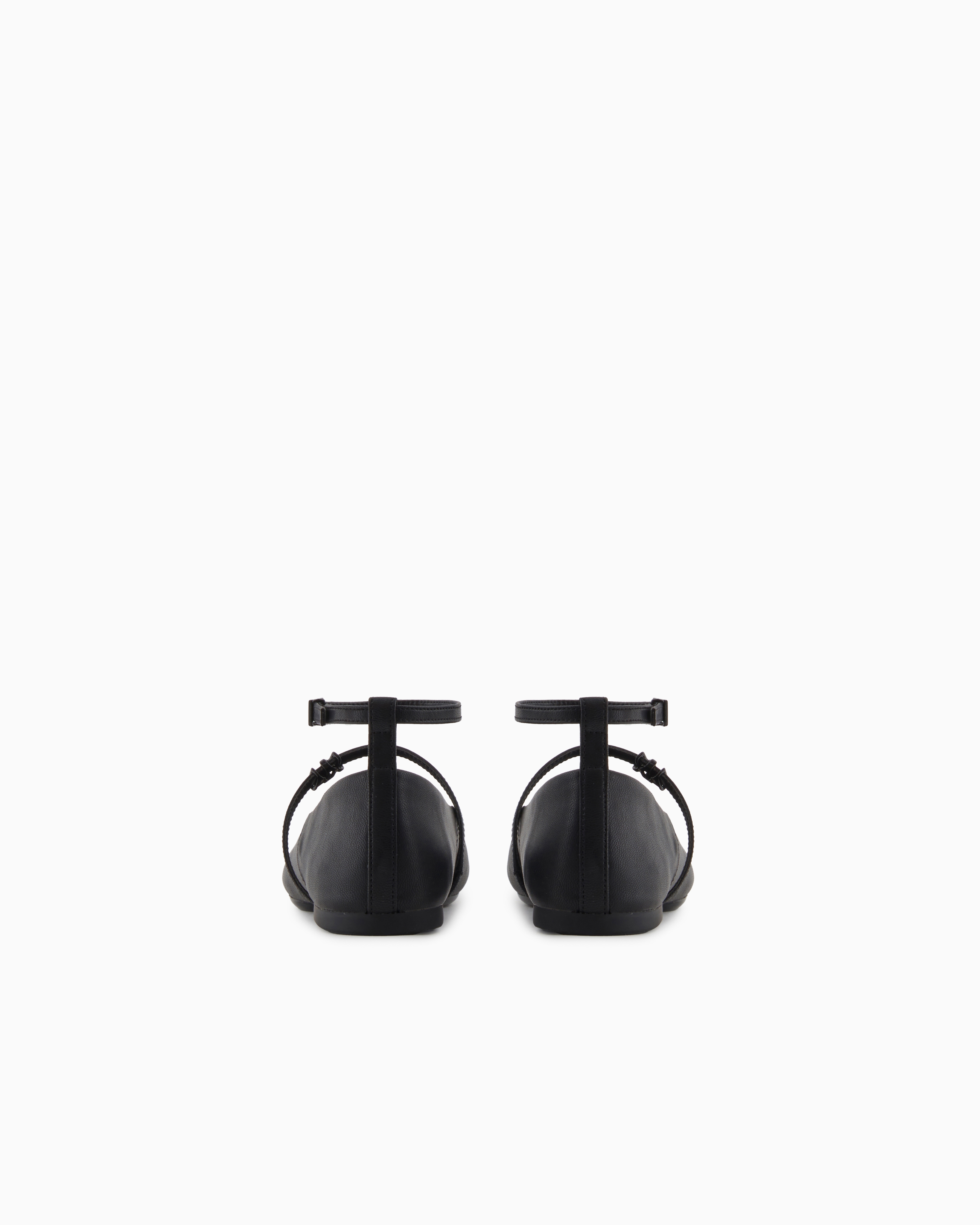 Armani Exchange - Pointed toe ballerinas with two straps, Woman, Black, Size: