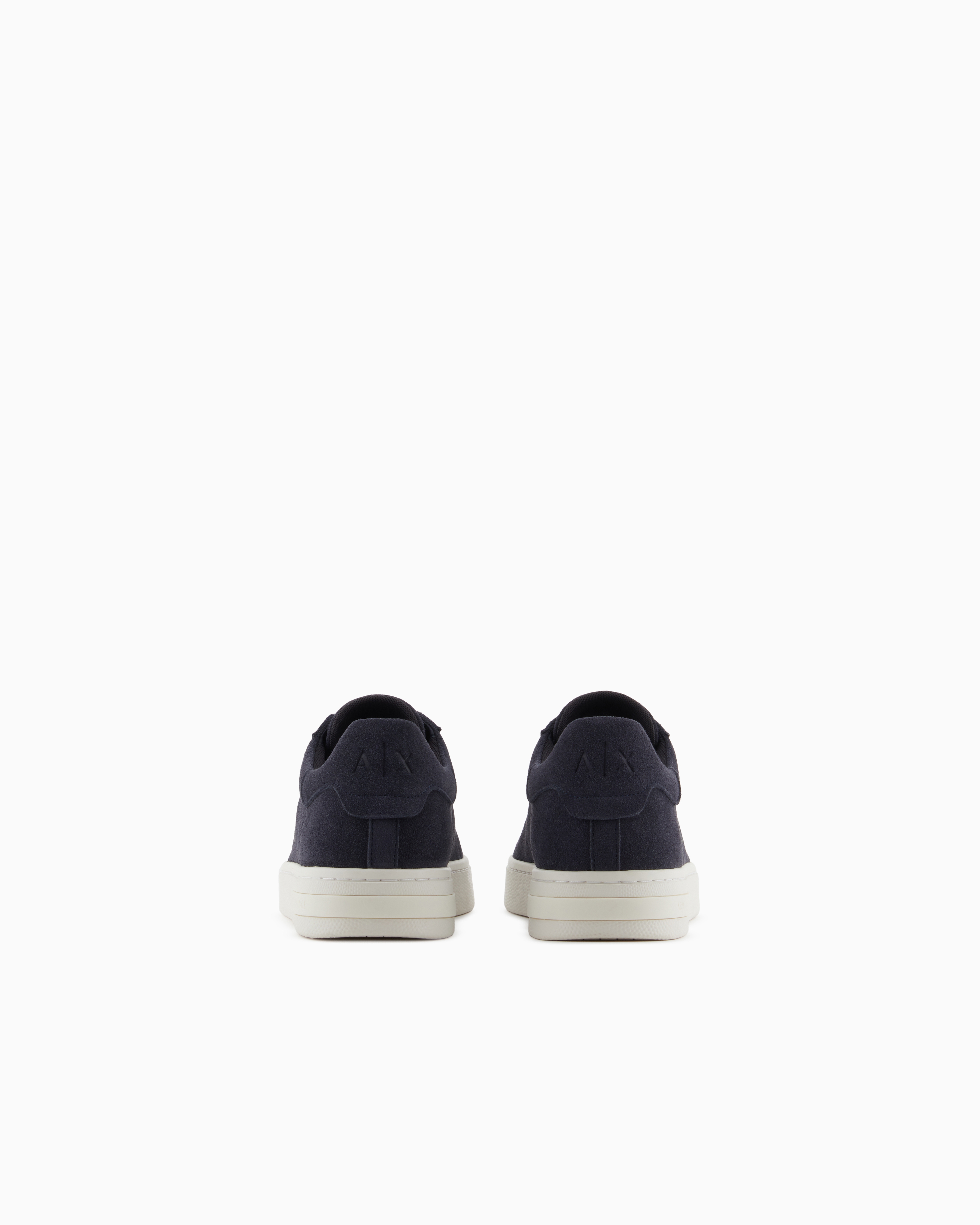 Armani Exchange - Leather sneakers with logo, Man, Navy Blue, Size:
