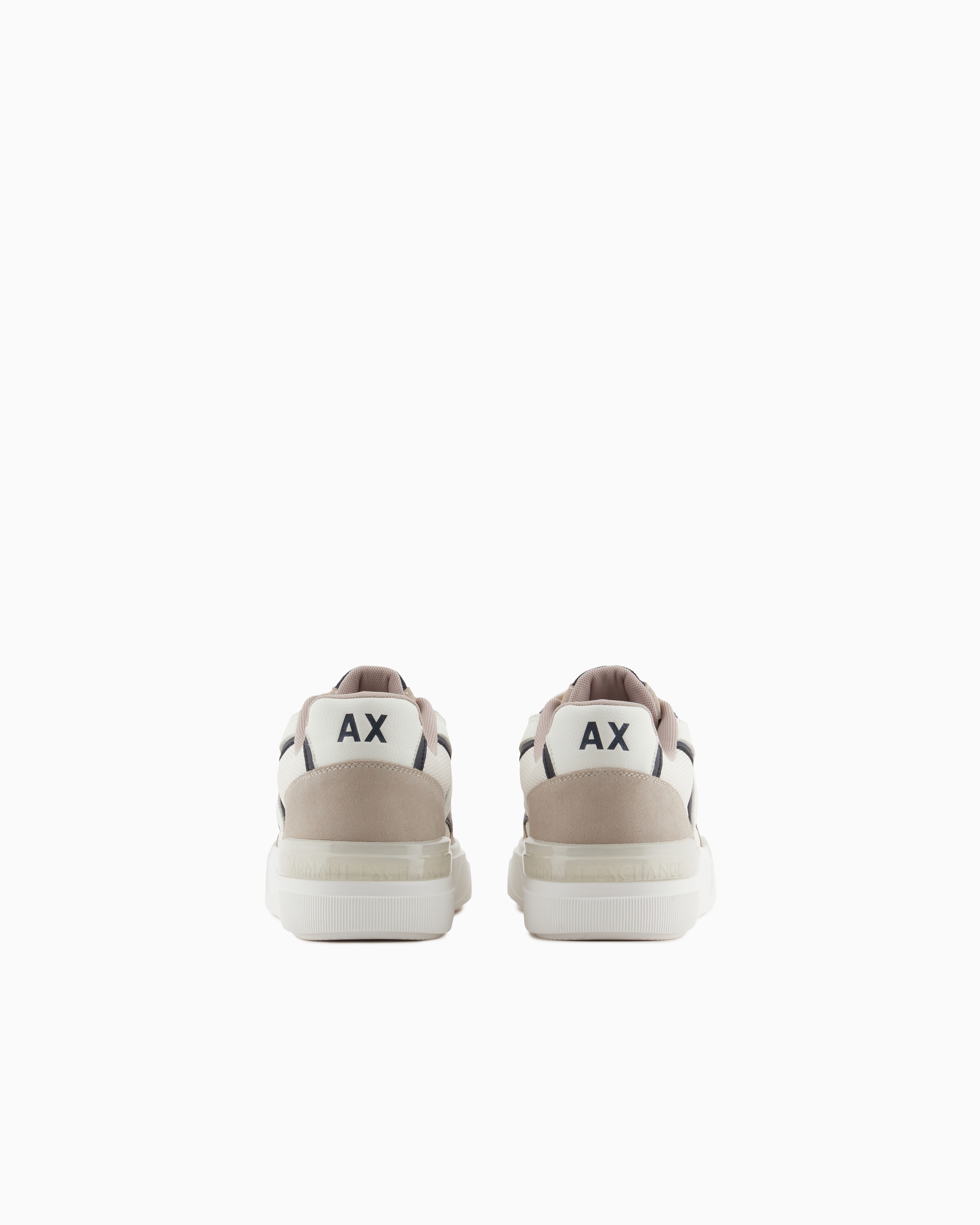 Armani Exchange - Oversized sneakers with contrasting inserts, Man, Brown, Size:
