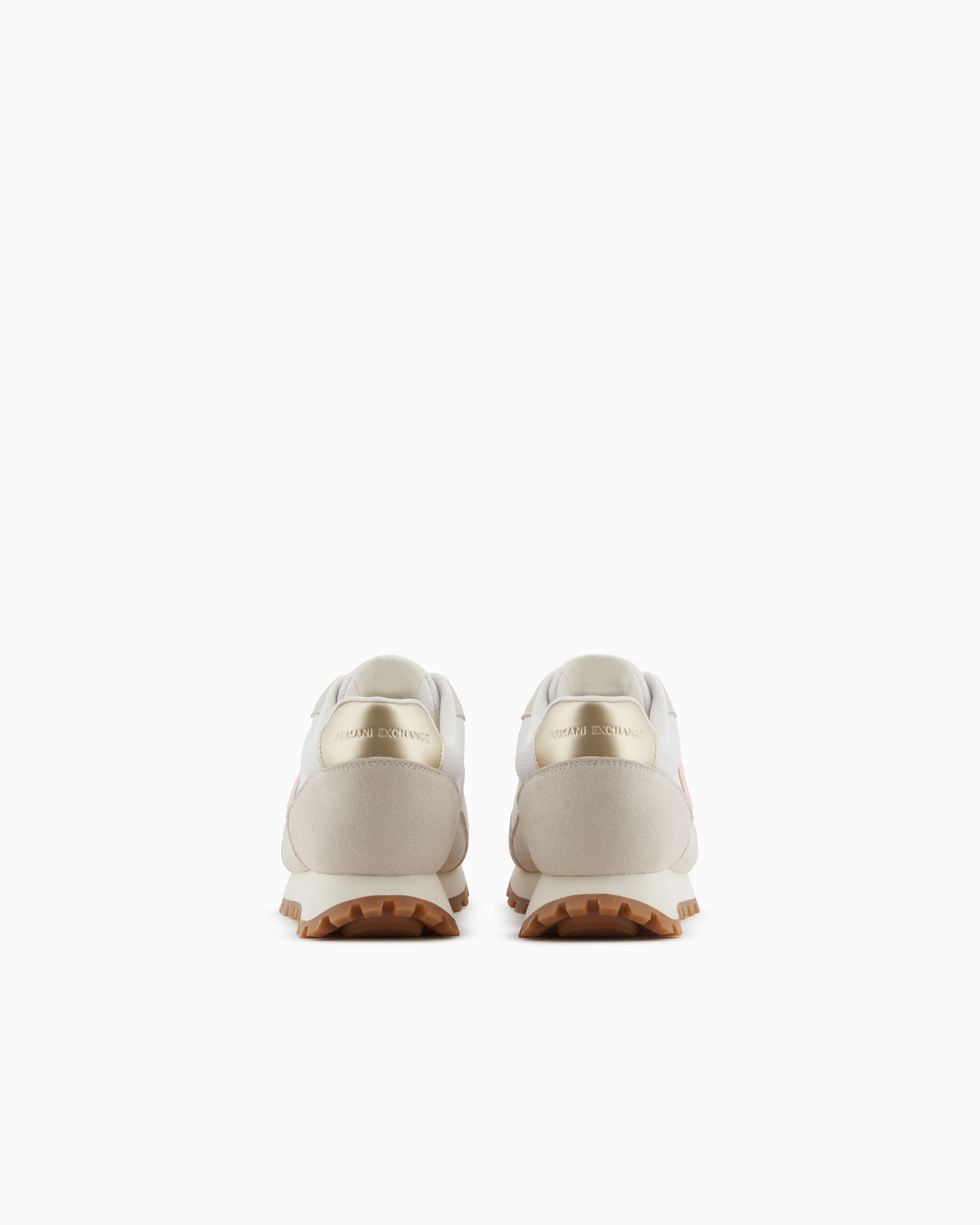 Armani Exchange - Sneakers with contrasting logo, Woman, Pink, Size: