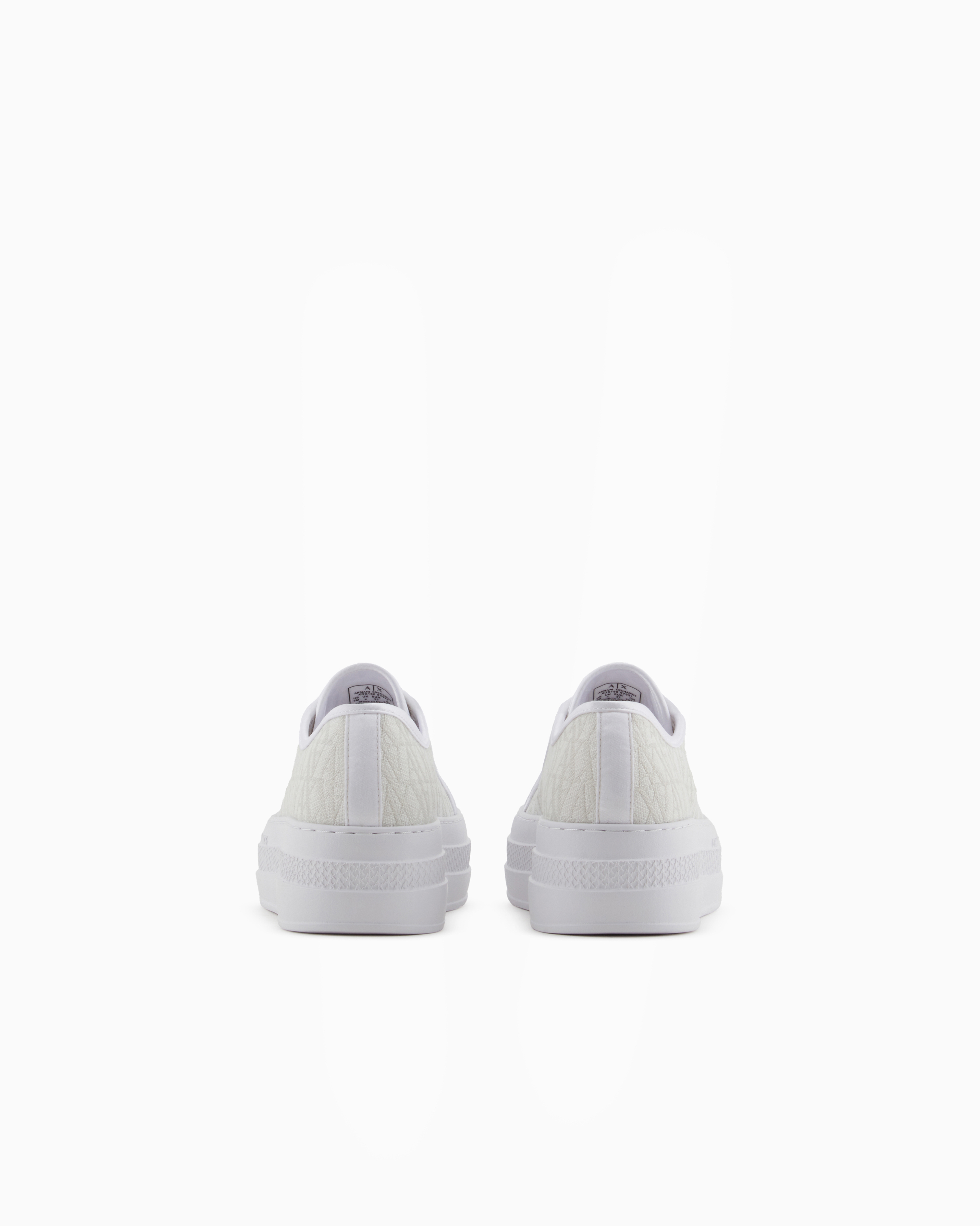 Armani Exchange - Sneakers with allover logo, Woman, White, Size: