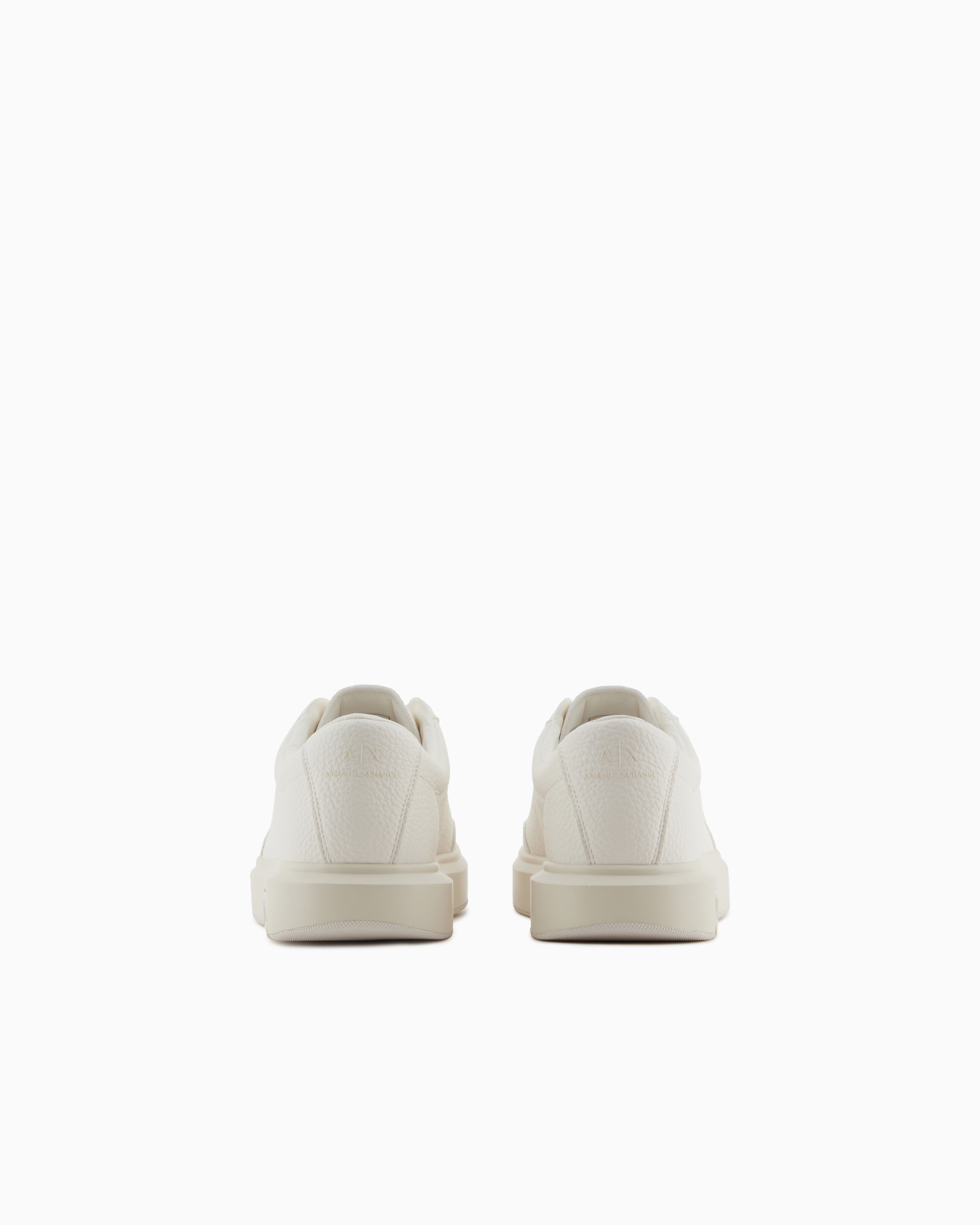 Armani Exchange - Basic sneakers with stitching, Man, White, Size: