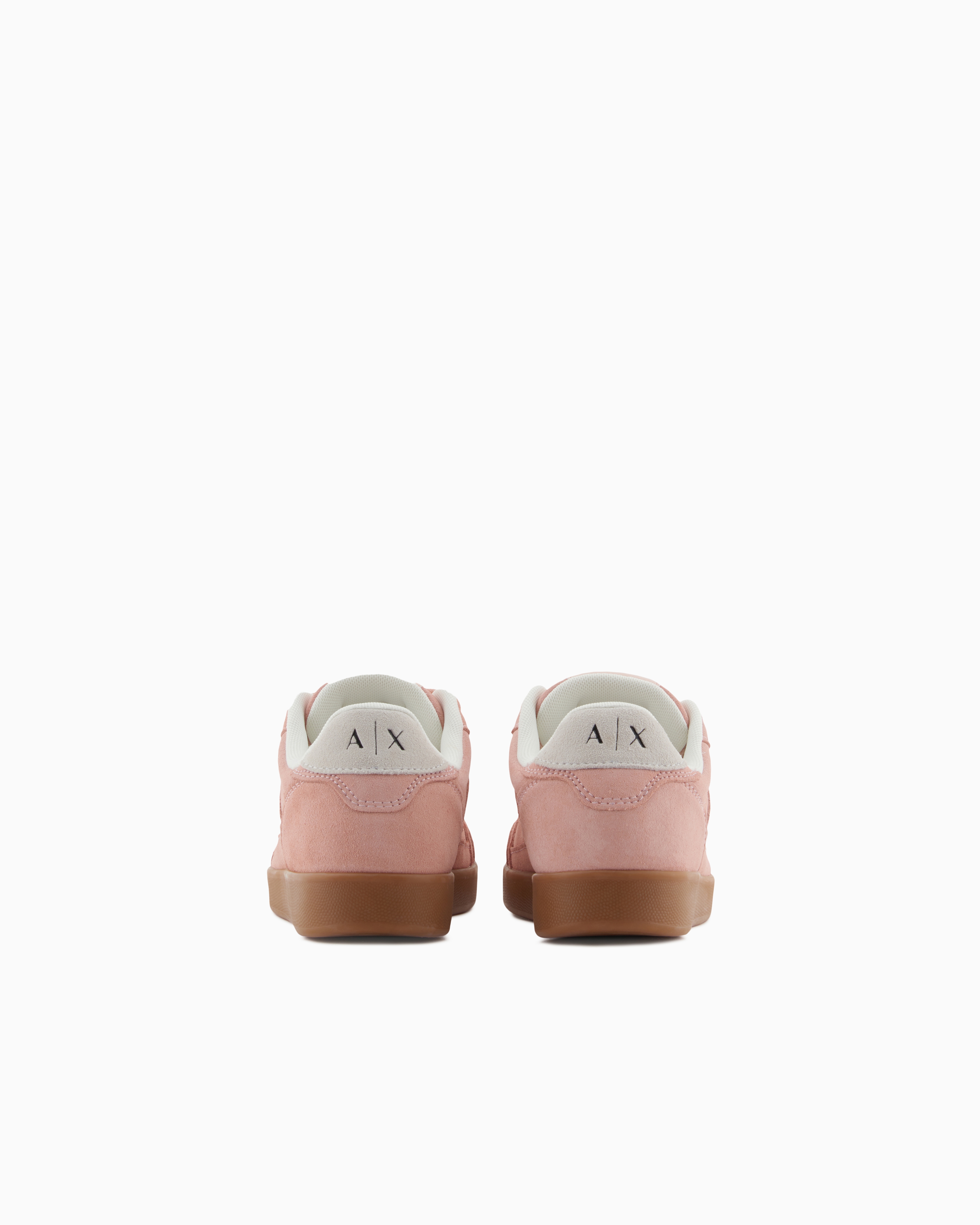 Armani Exchange - Suede Sneakers, Woman, Pink, Size: