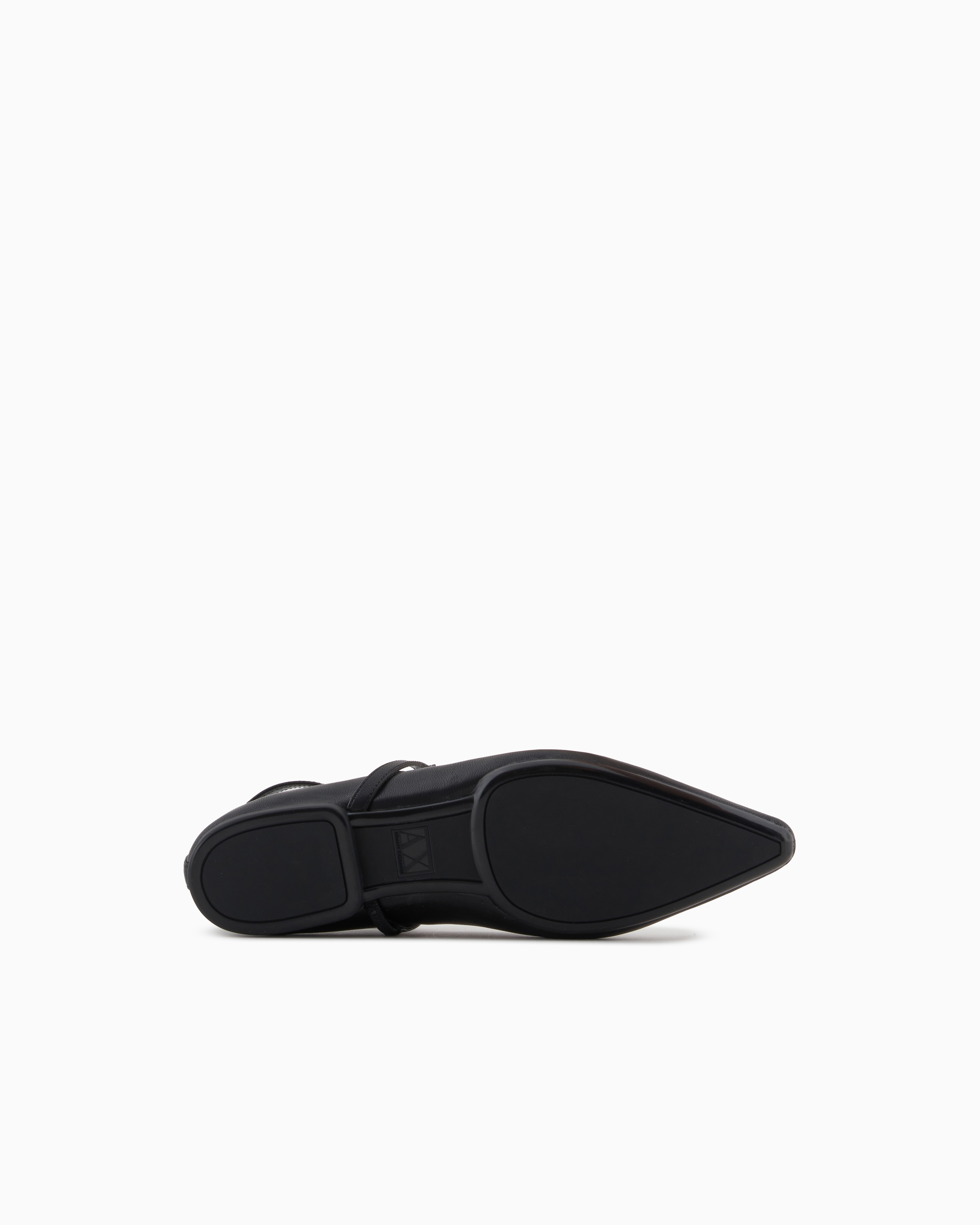 Armani Exchange - Pointed toe ballerinas with two straps, Woman, Black, Size: